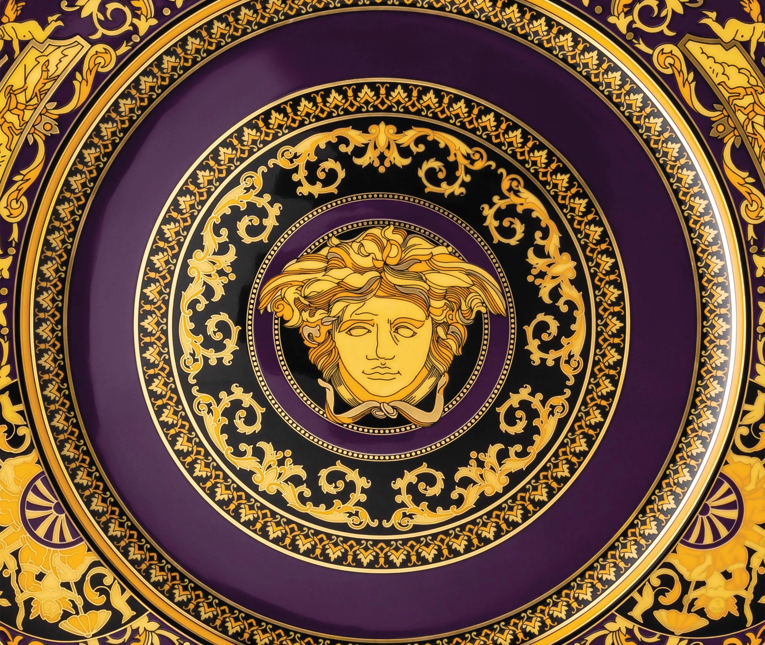 Versace Medusa Service Plate - Violet, Gold