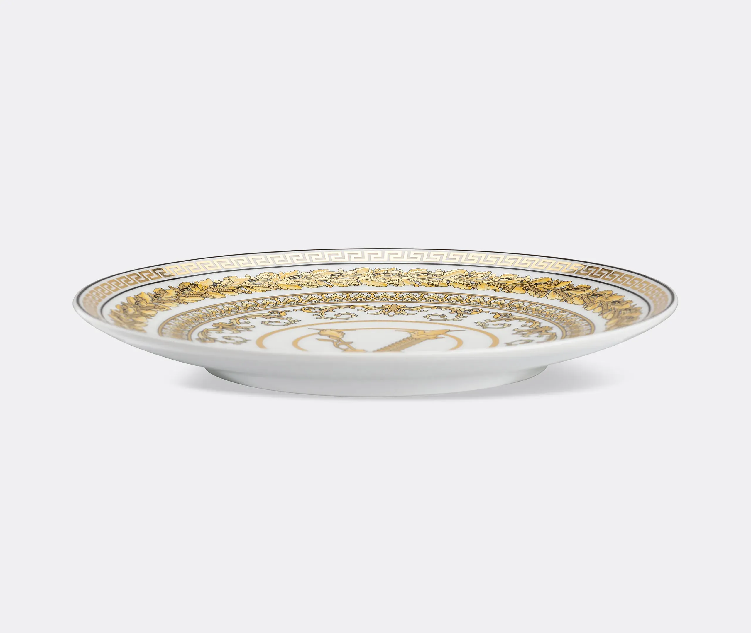 Versace Virtus Gala Dinner Plate - White and Gold, Porcelain alternate view