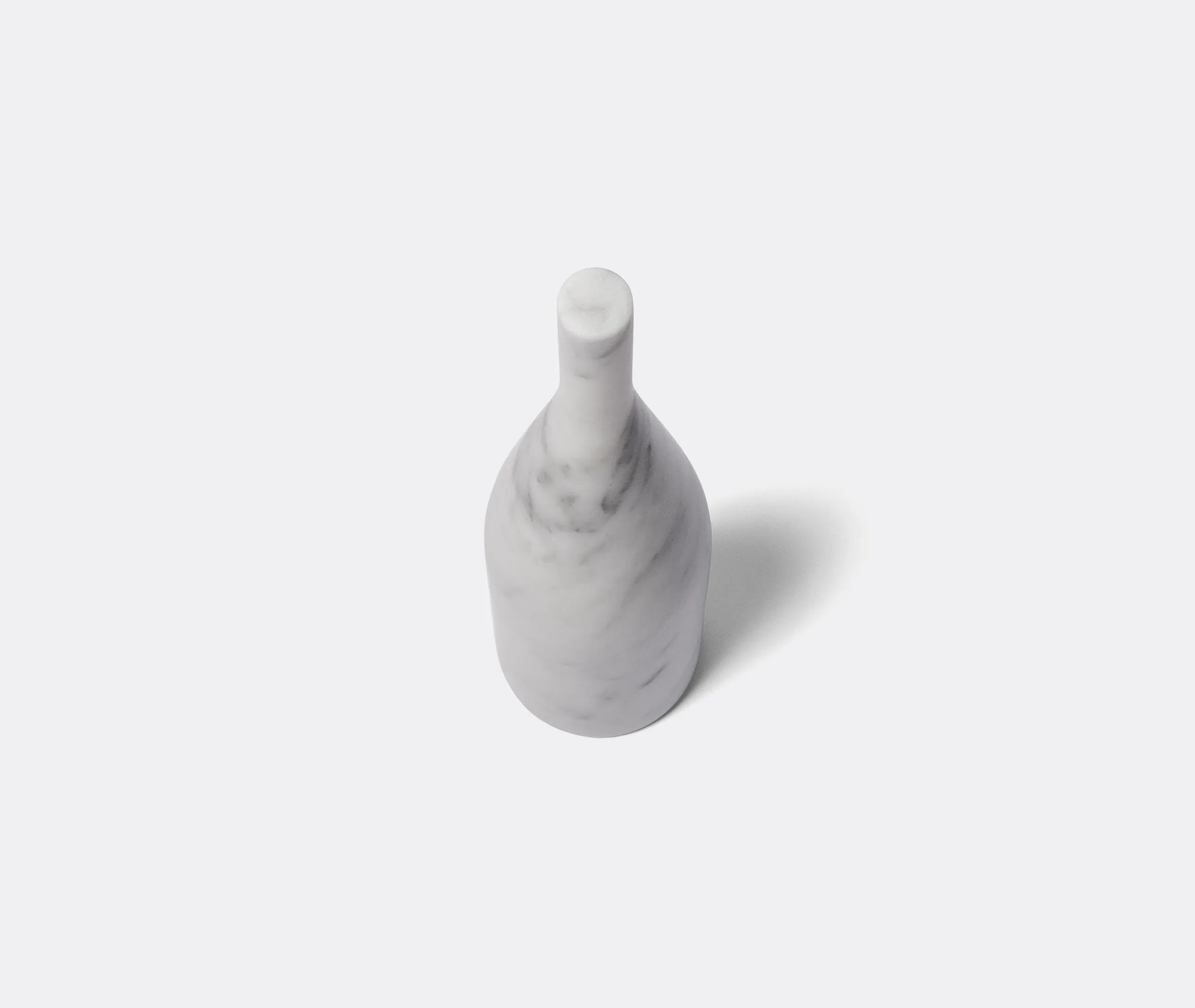 Decorative Bottle Object - White, Carrara Marble
