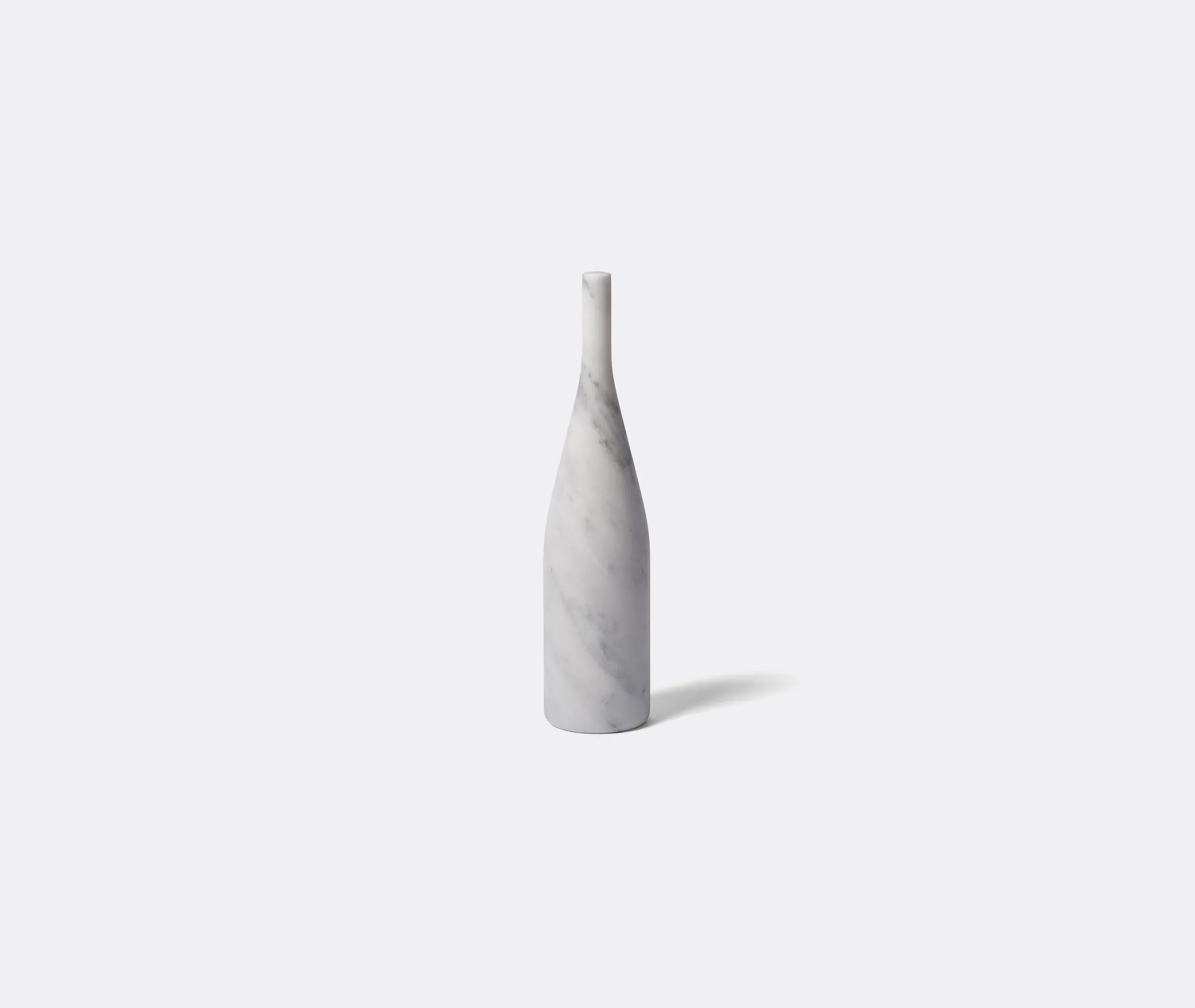 Decorative Bottle Object - White, Carrara Marble