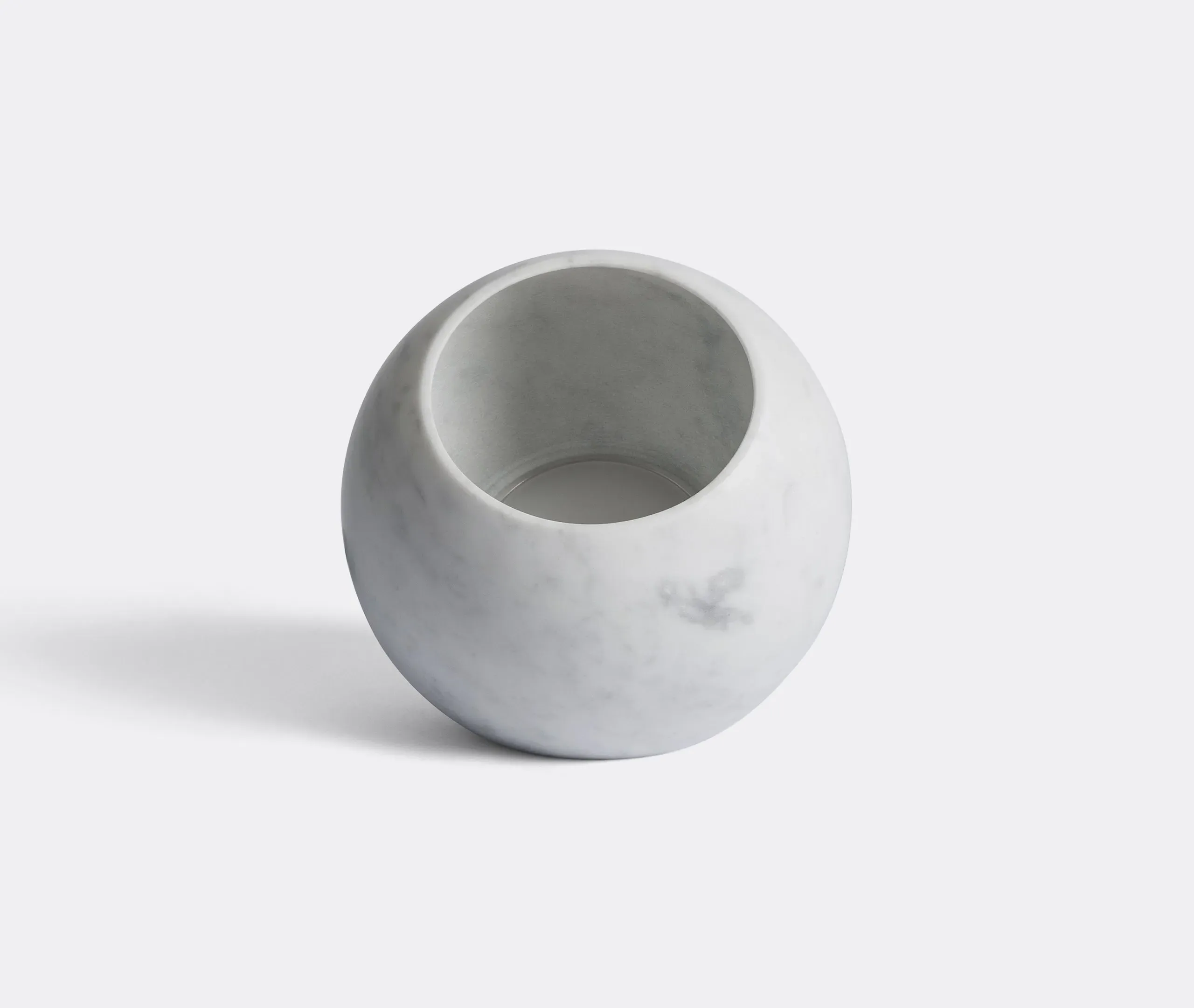 Medium Table Lamp Sculptural Design - White, Marble