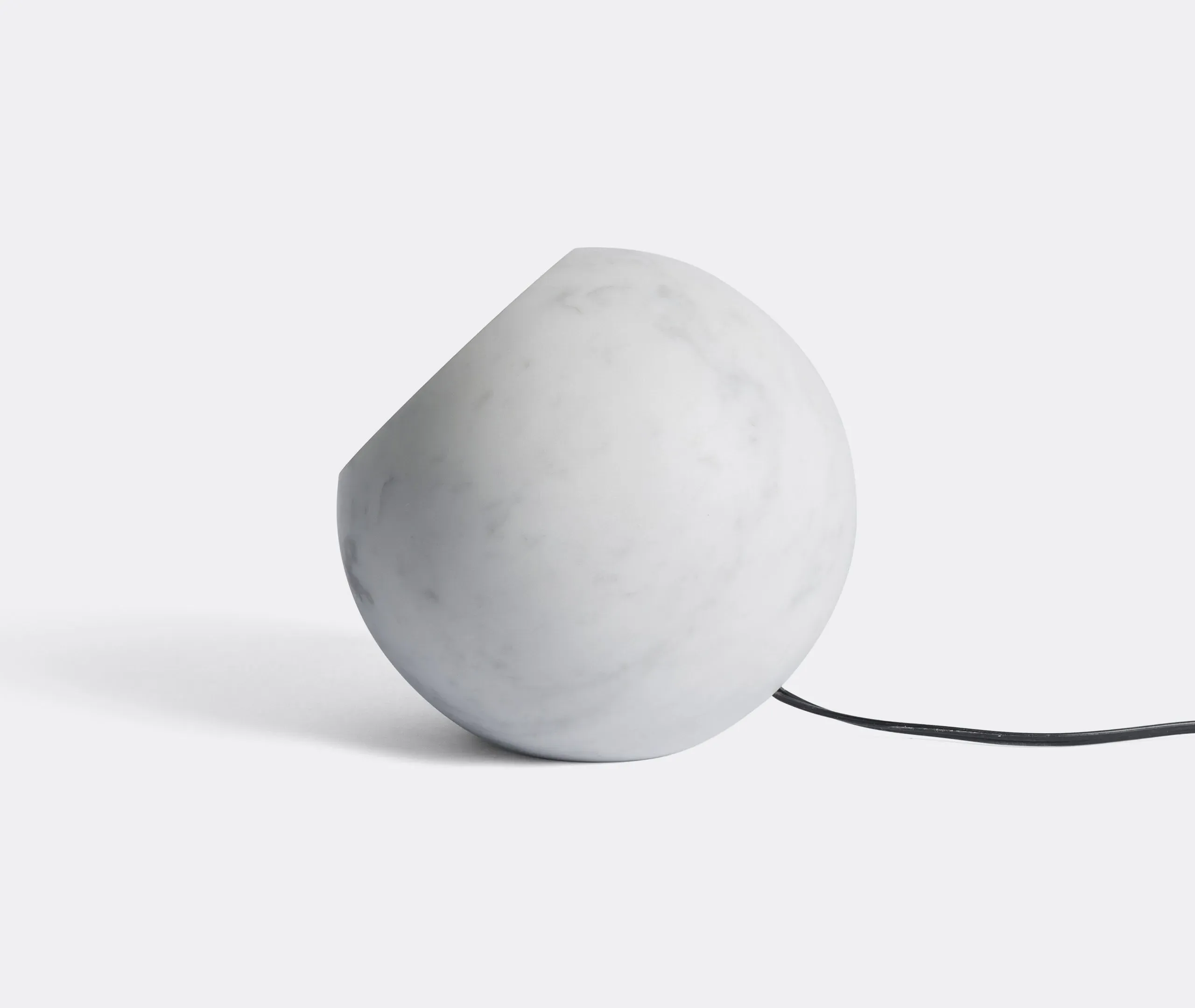 Medium Table Lamp Sculptural Design - White, Marble