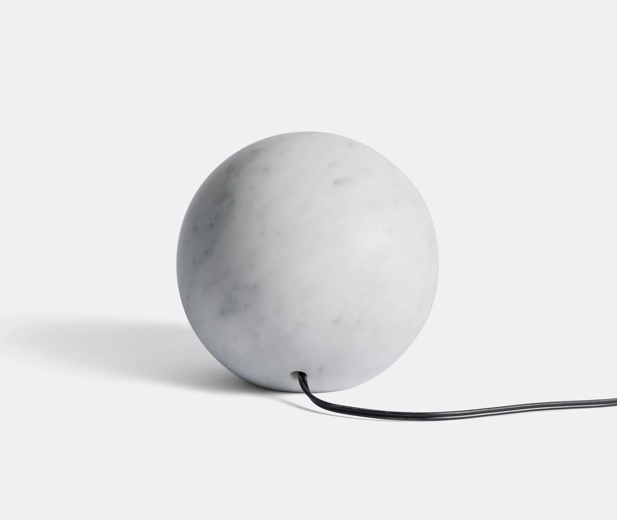 Medium Table Lamp Sculptural Design - White, Marble