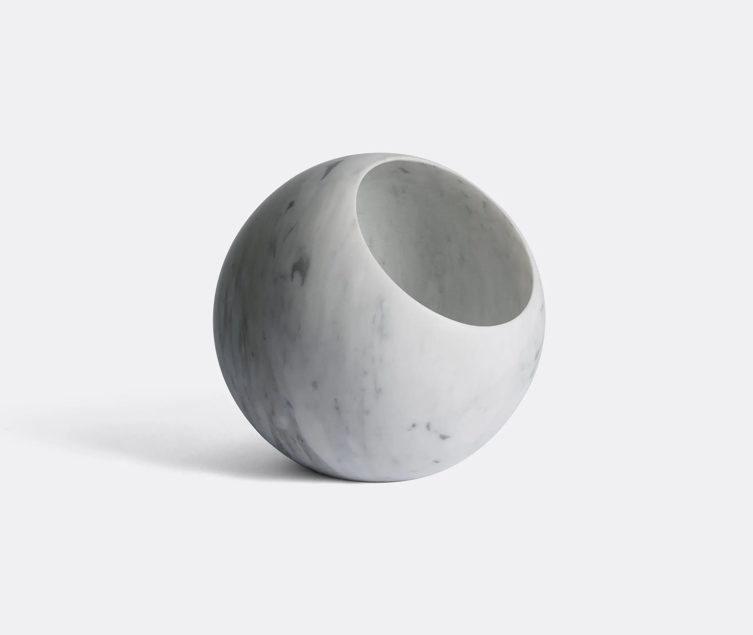 Medium Table Lamp Sculptural Design - White, Marble