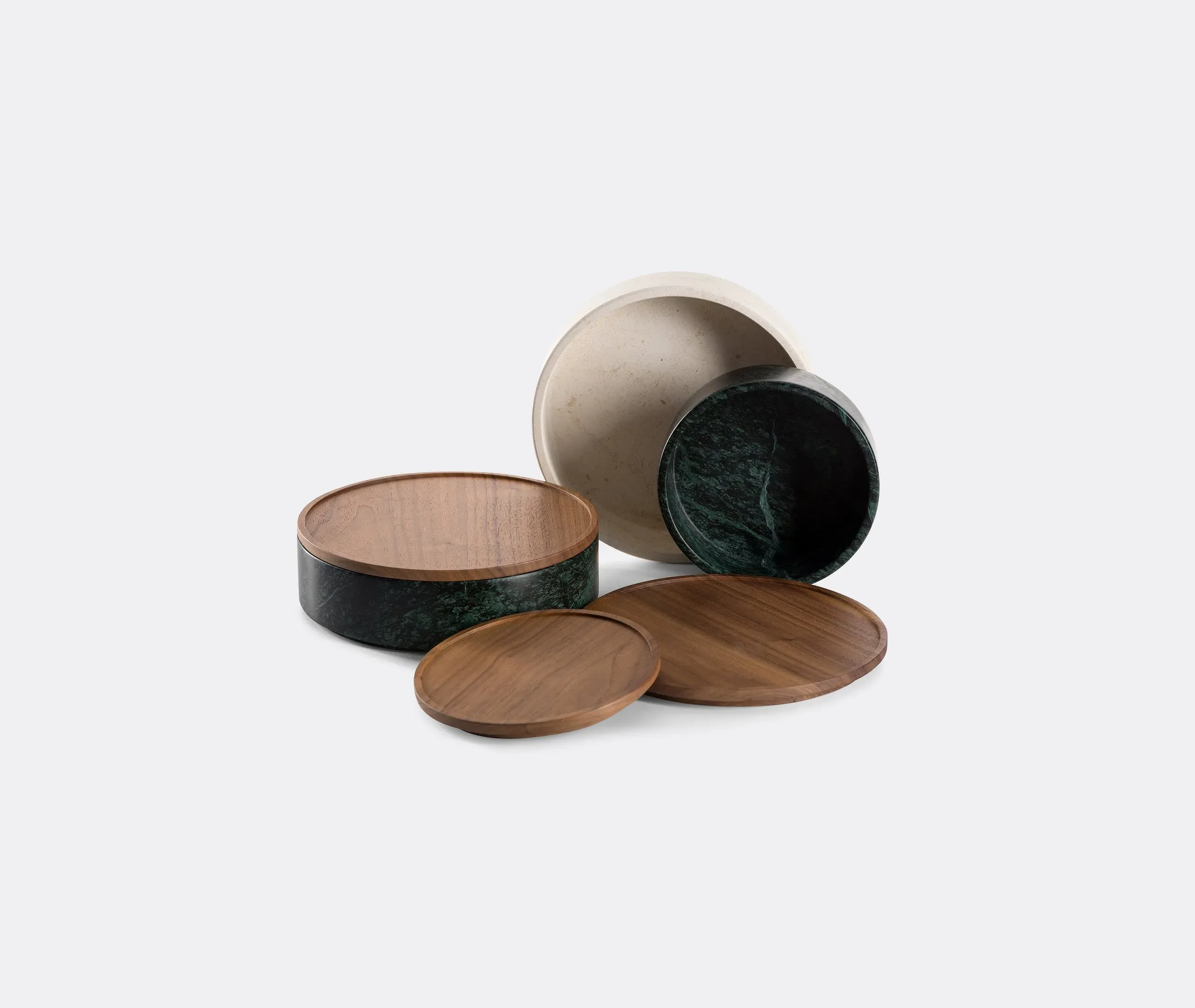 Small Storage Container - Green, Stone
