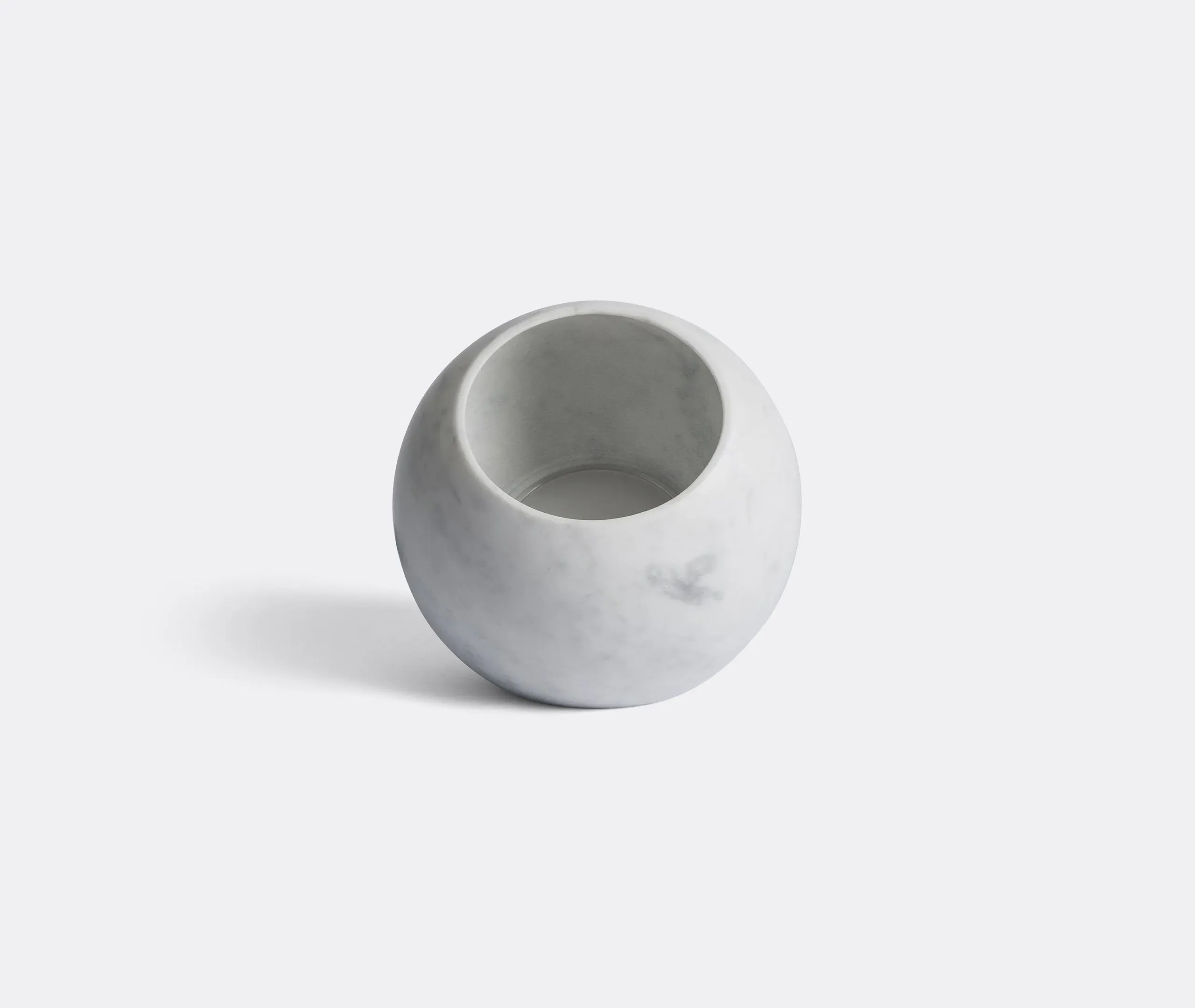 Small Table Lamp Sculptural Design - White, Marble