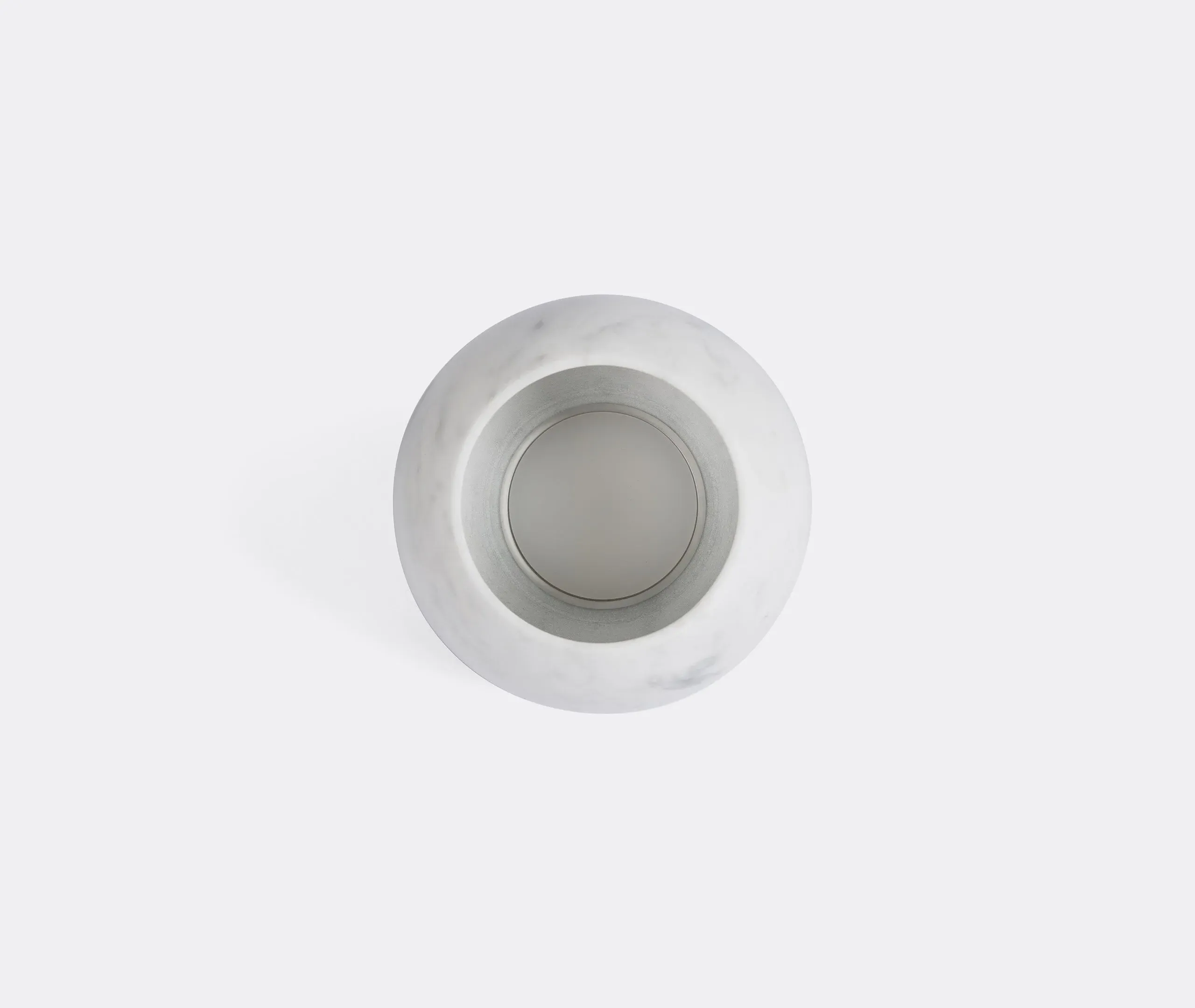 Small Table Lamp Sculptural Design - White, Marble