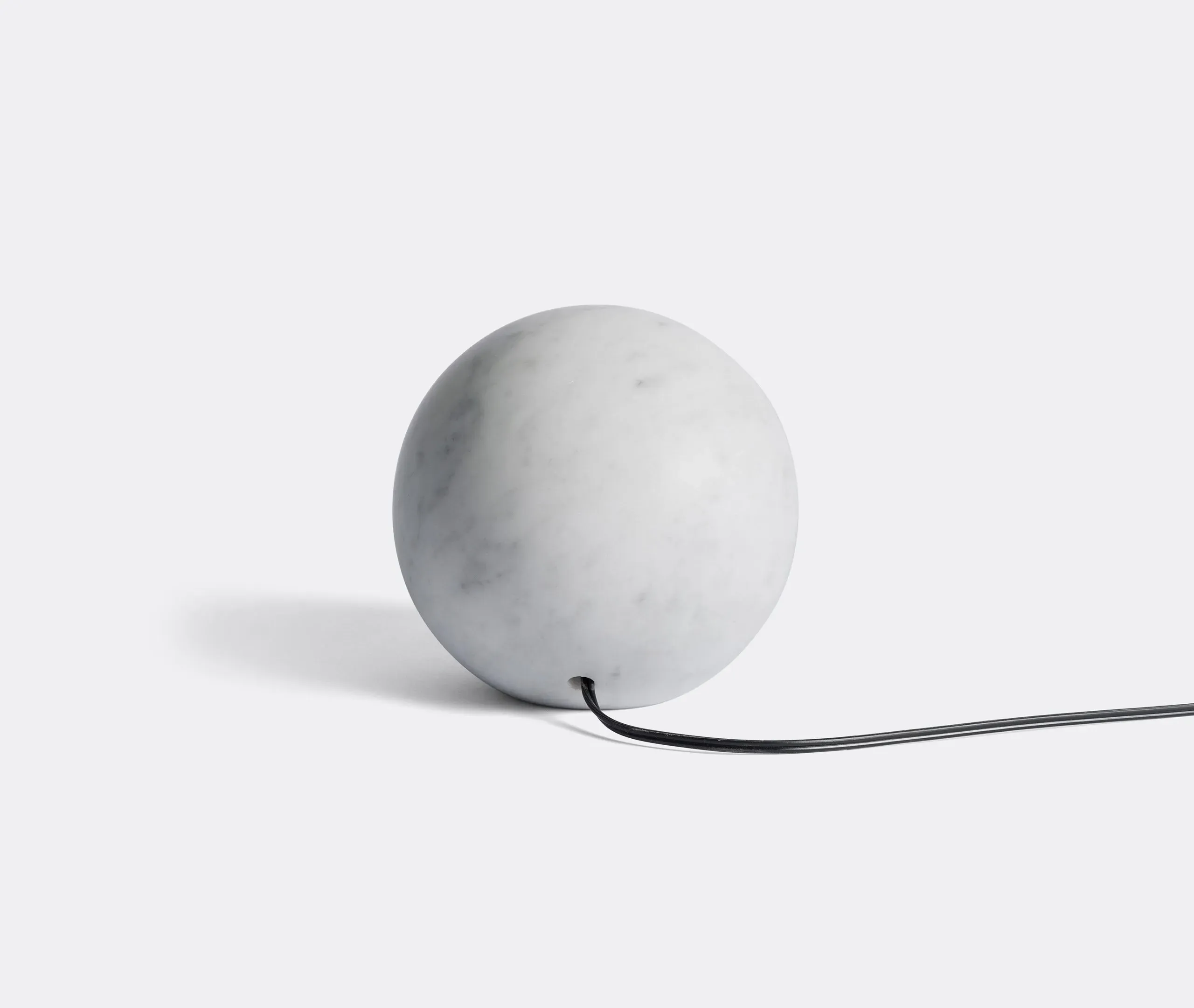 Small Table Lamp Sculptural Design - White, Marble