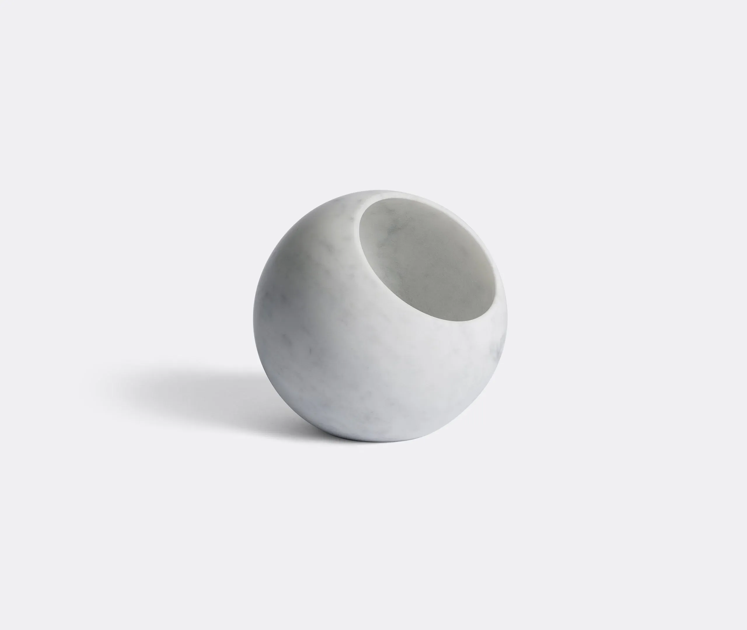 Small Table Lamp Sculptural Design - White, Marble image