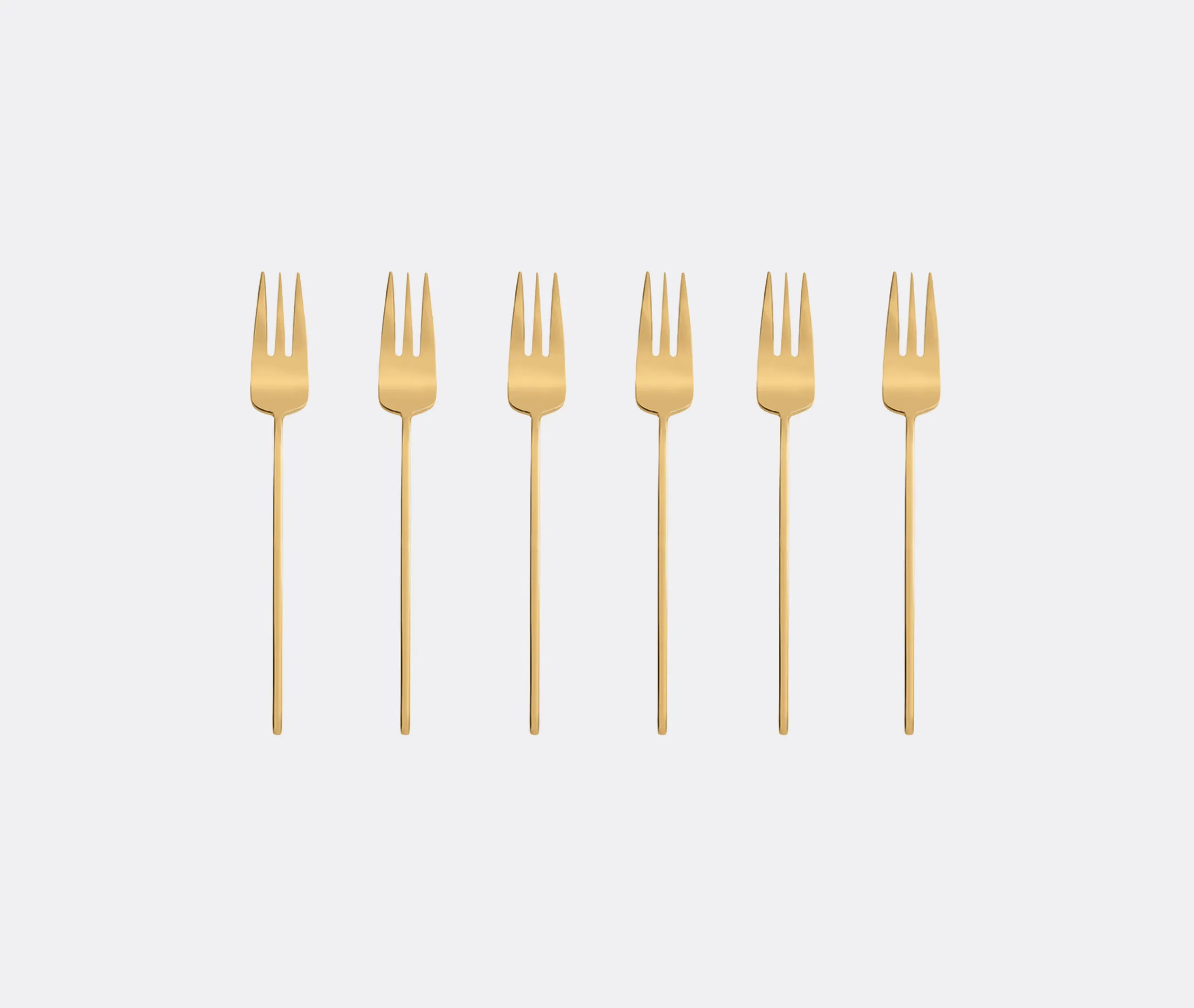 100 Dessert Fork Set of Six - Gold image