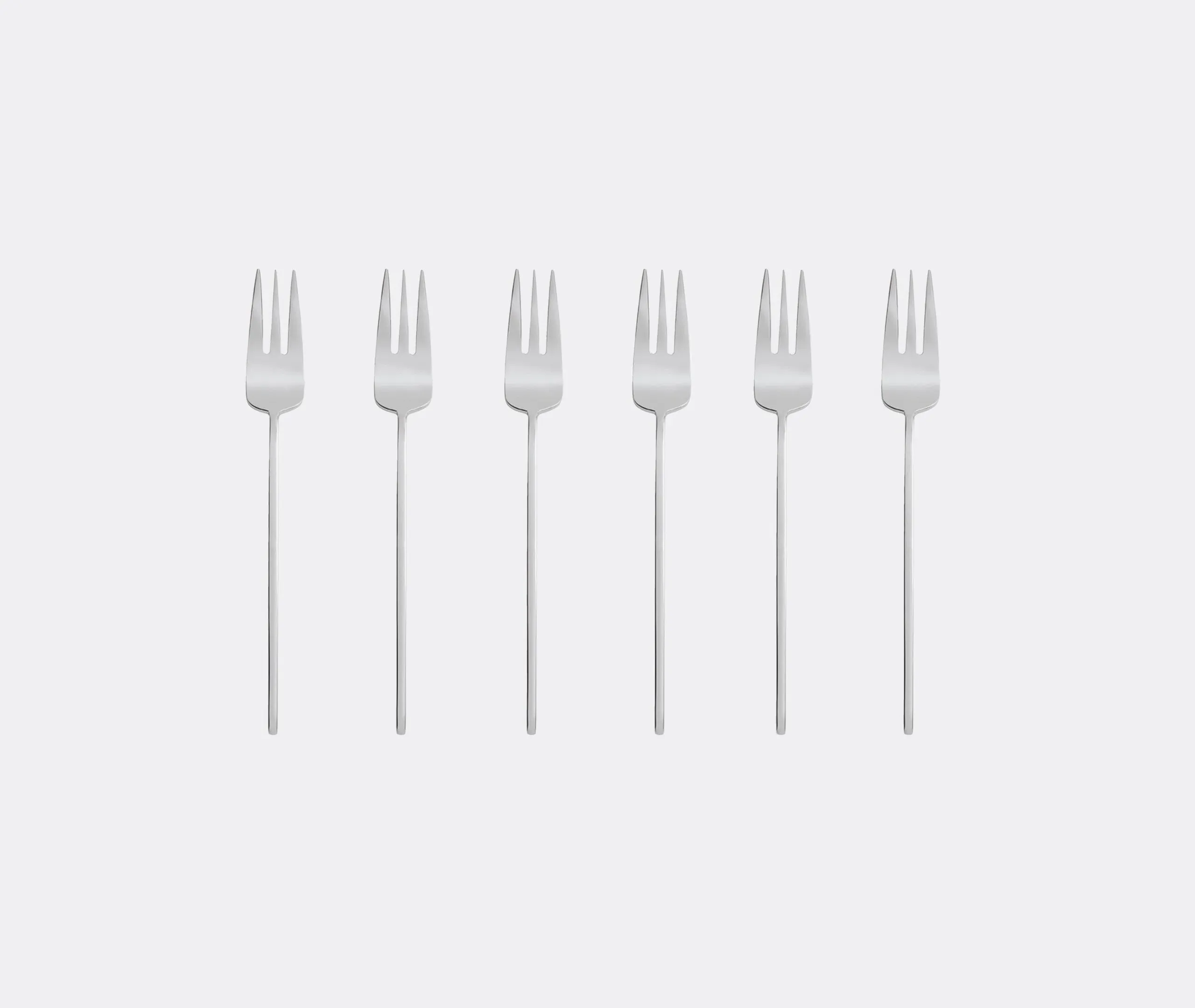 6-Piece Dessert Fork Set - Silver, Steel image