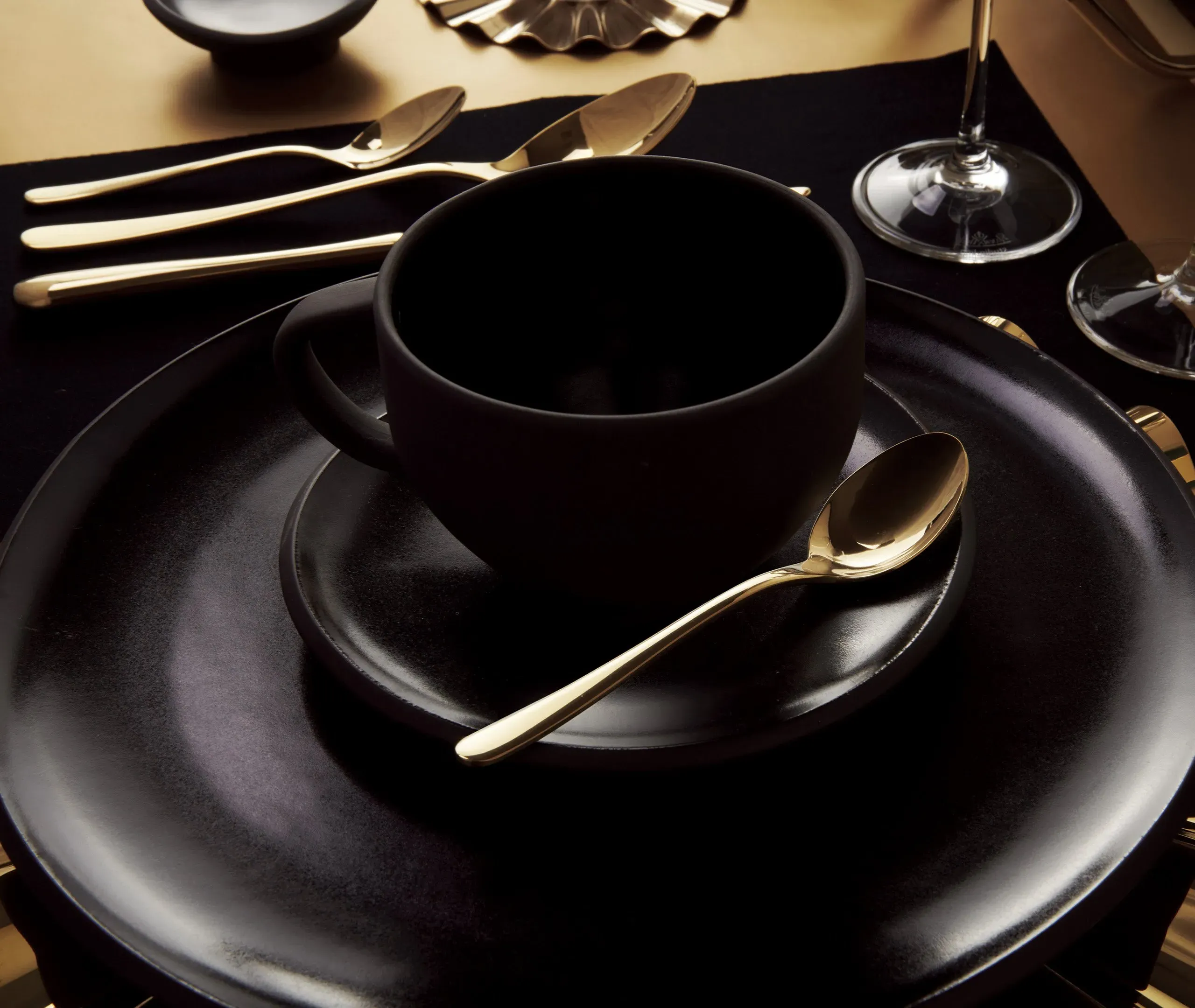 6-Piece Espresso Spoon Set - Gold, Steel
