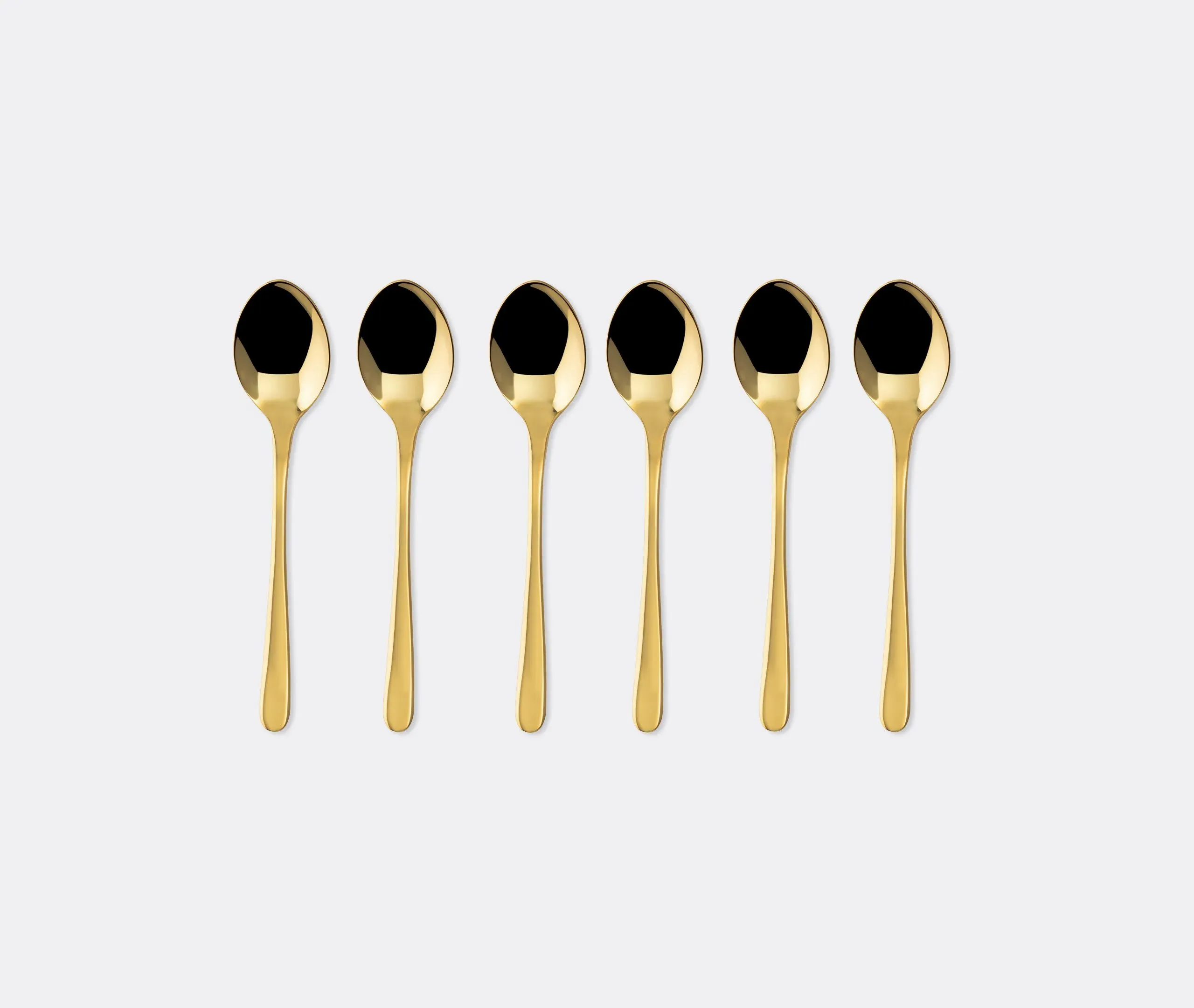 6-Piece Espresso Spoon Set - Gold, Steel