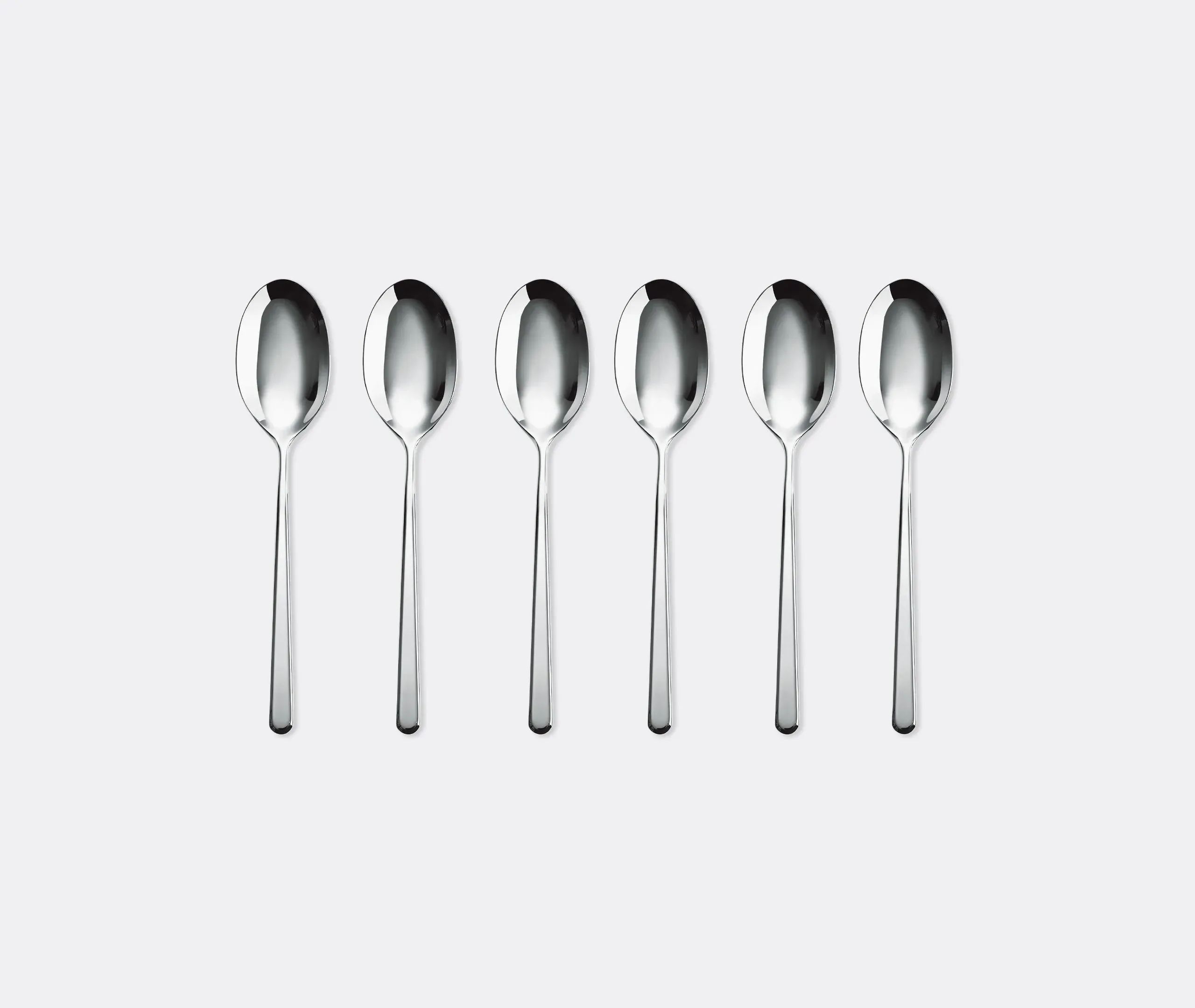 6-Piece Espresso Spoon Set - Silver, Steel image