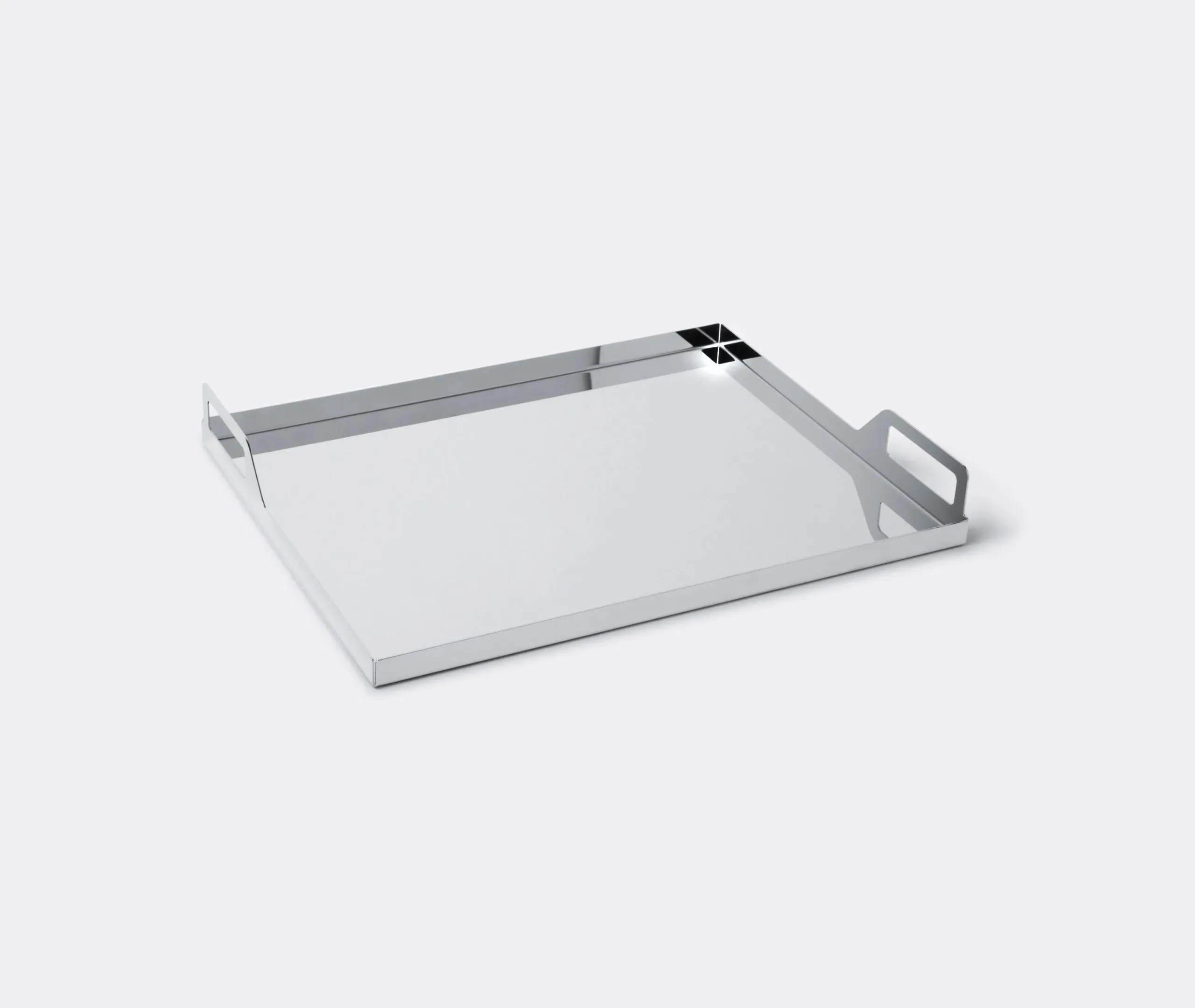 Gio Ponti Rectangular Serving Tray with Handles - Steel
