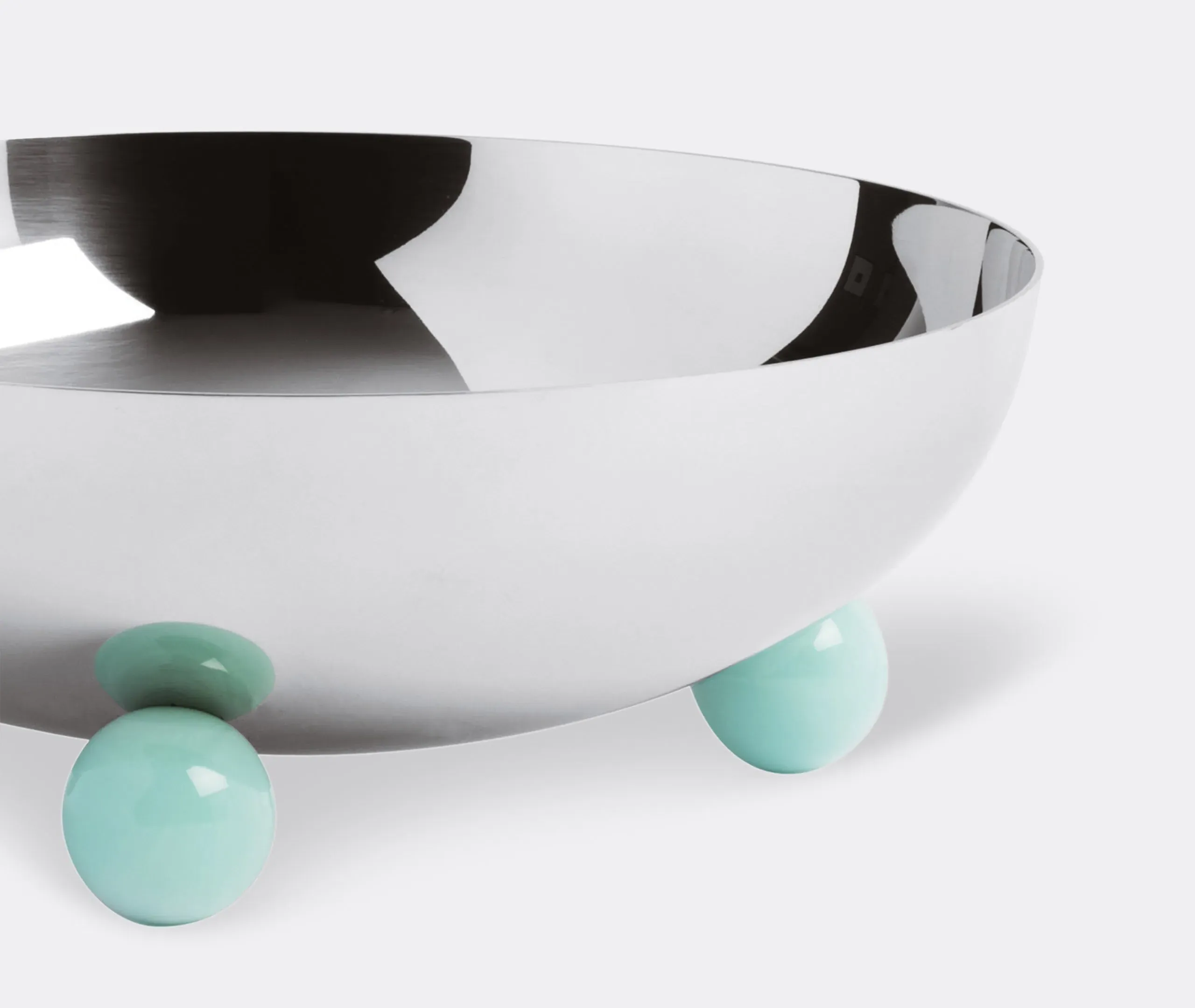 Large Serving Bowl - Aquamarine, Stainless Steel