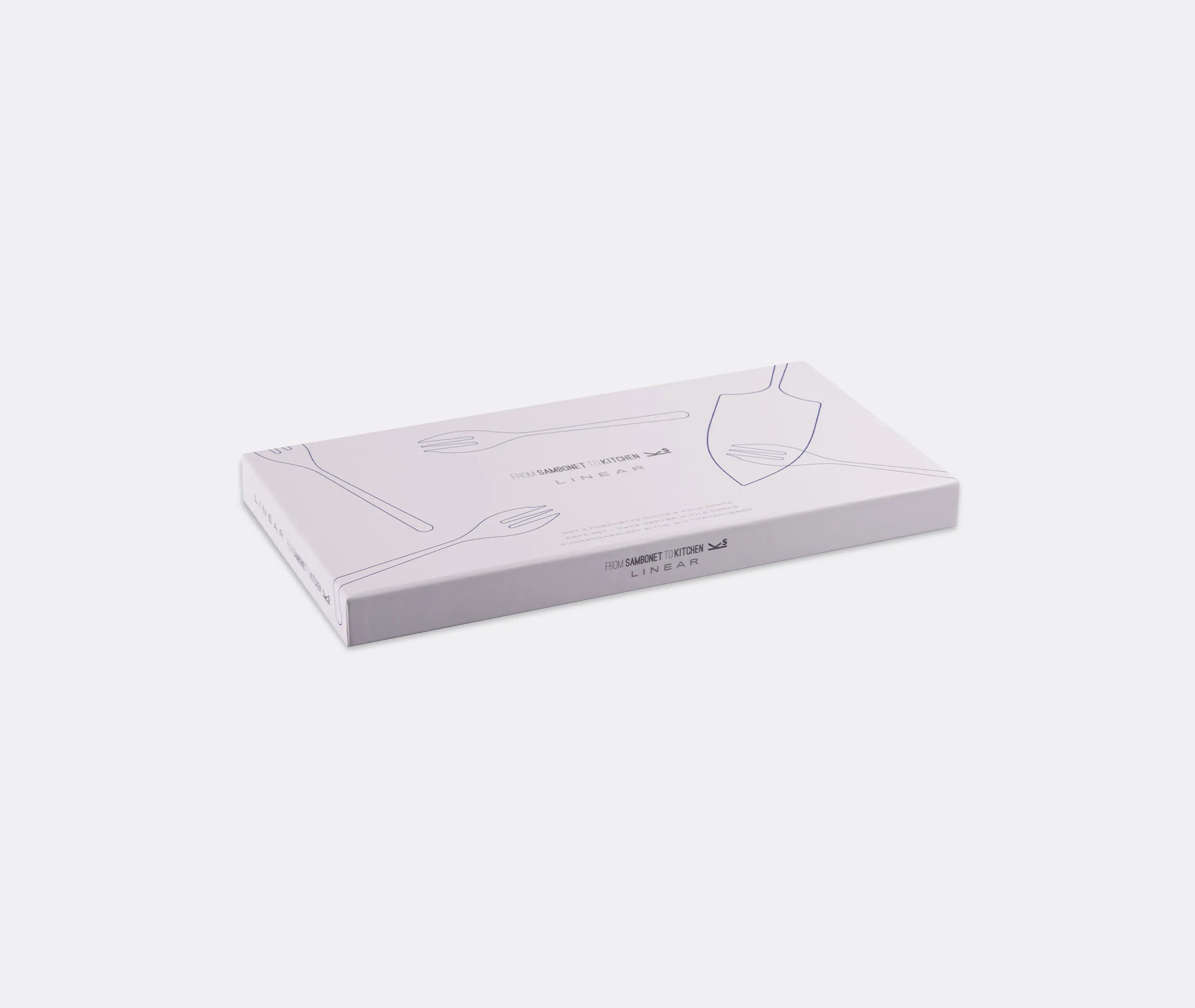 Linear 7-Piece Cake Set - Silver, Stainless Steel alternate view