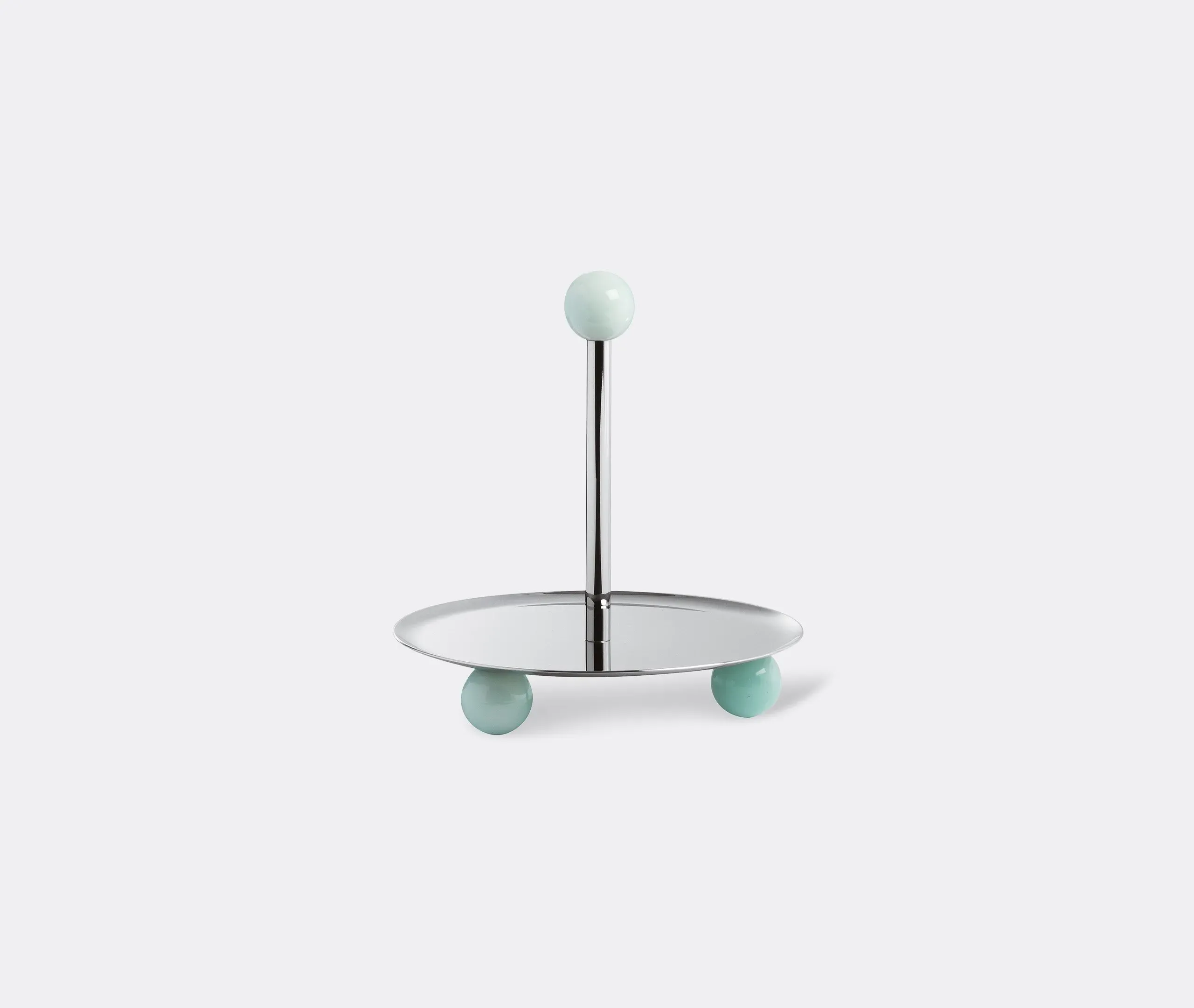 Pastry Stand with Resin Base - Aquamarine, Steel image