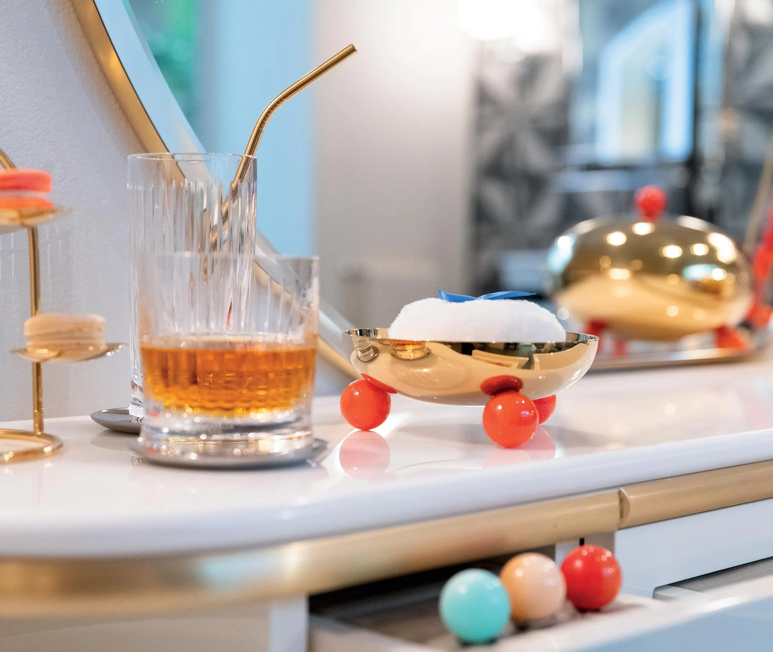 Penelope Small Serving Bowl - Gold, Stainless Steel