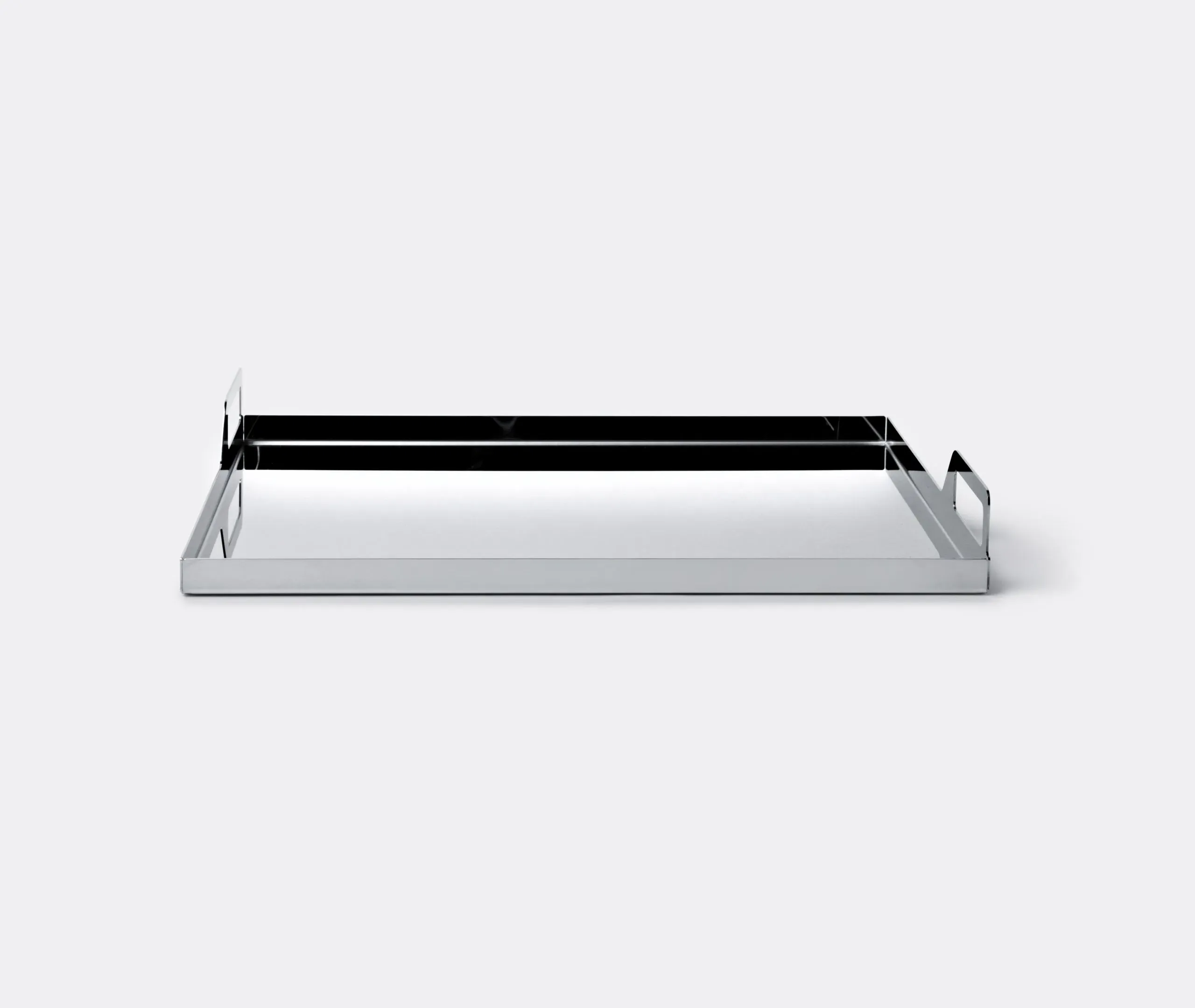 Rectangular Serving Tray with Handles - Steel image