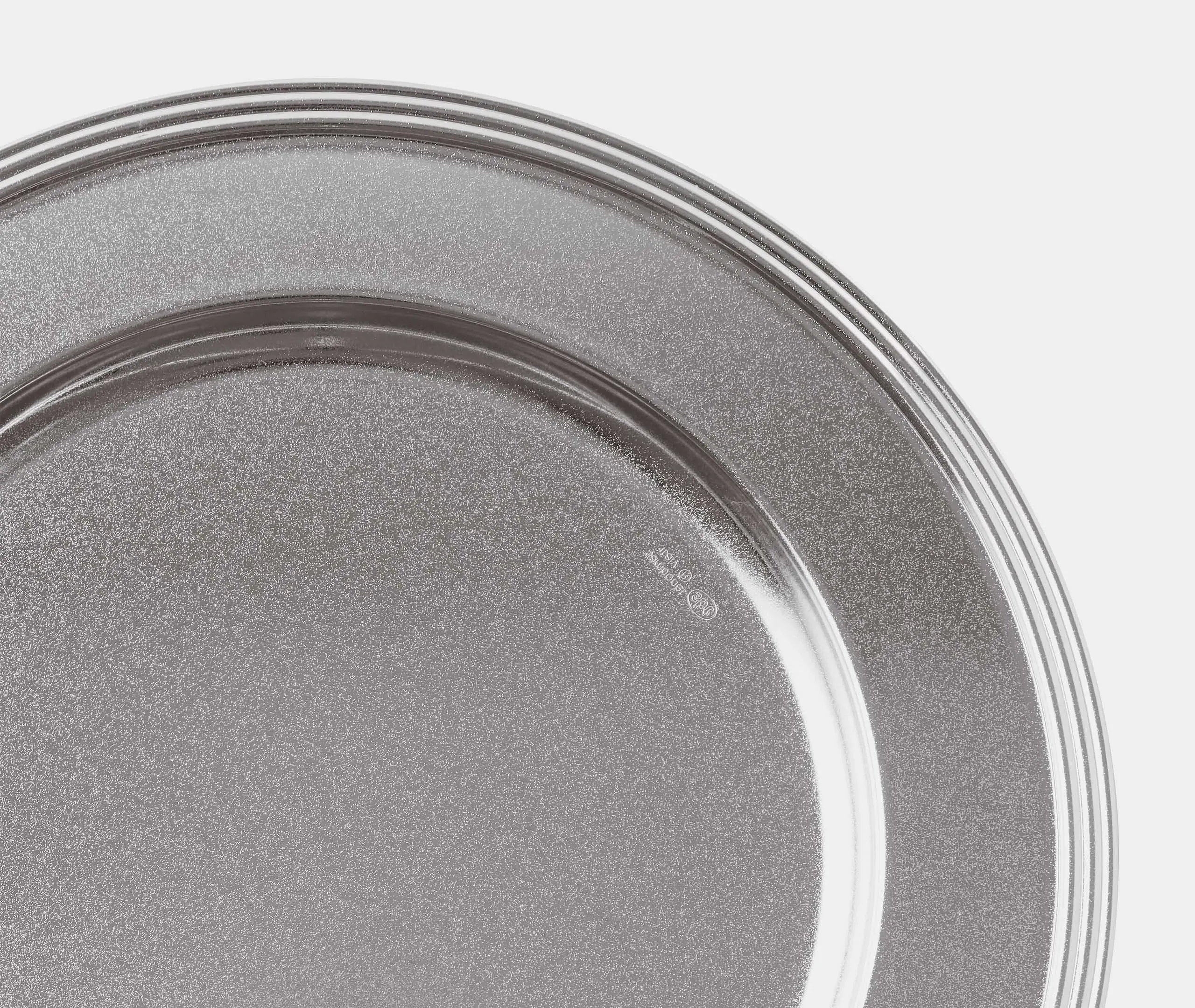 Show Plate with Diamond Finish - Silver, Steel