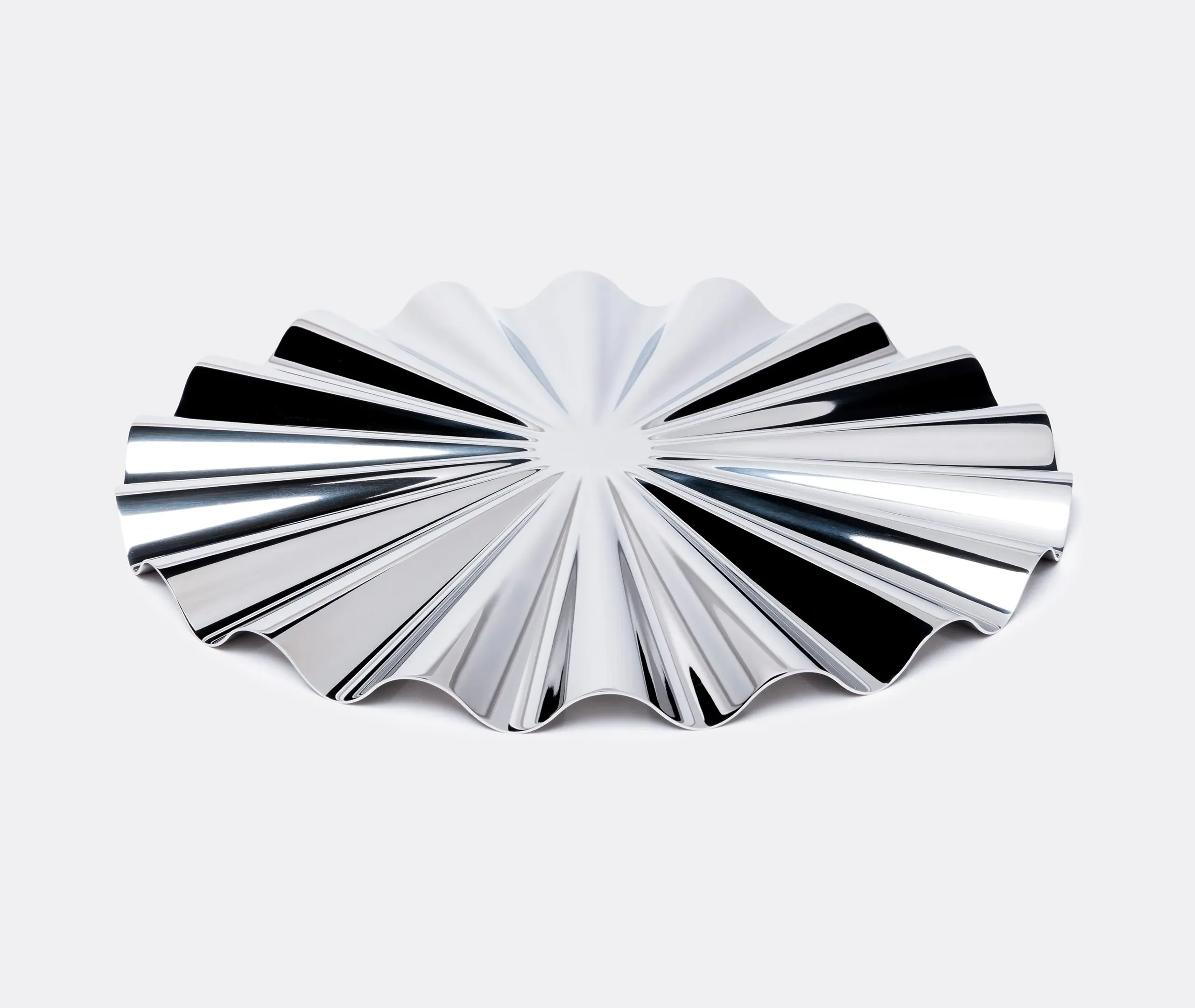 Show Plate with Wave Detail - Silver Steel image