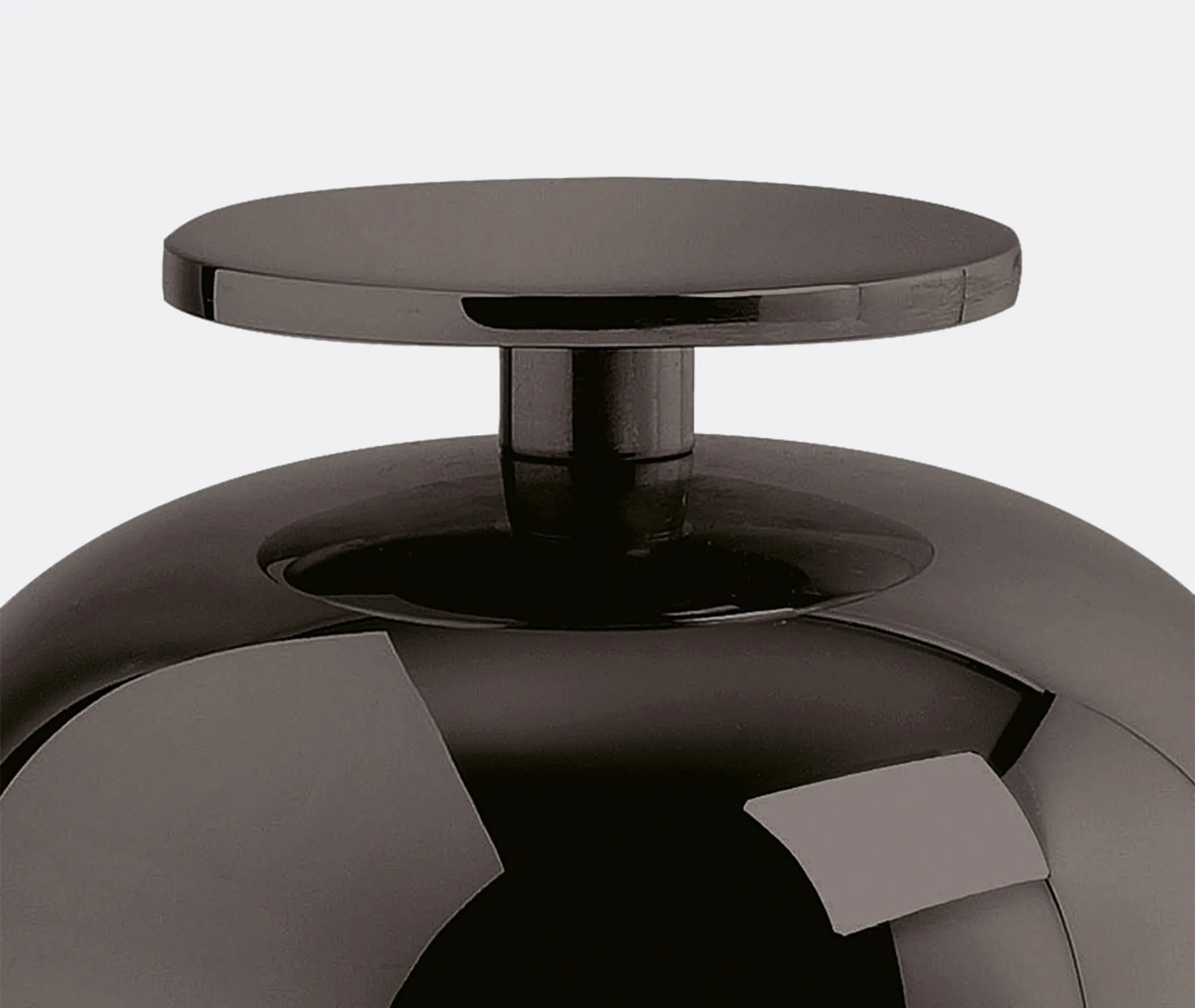 Small Centrepiece with Dual Bowls - Black, Steel