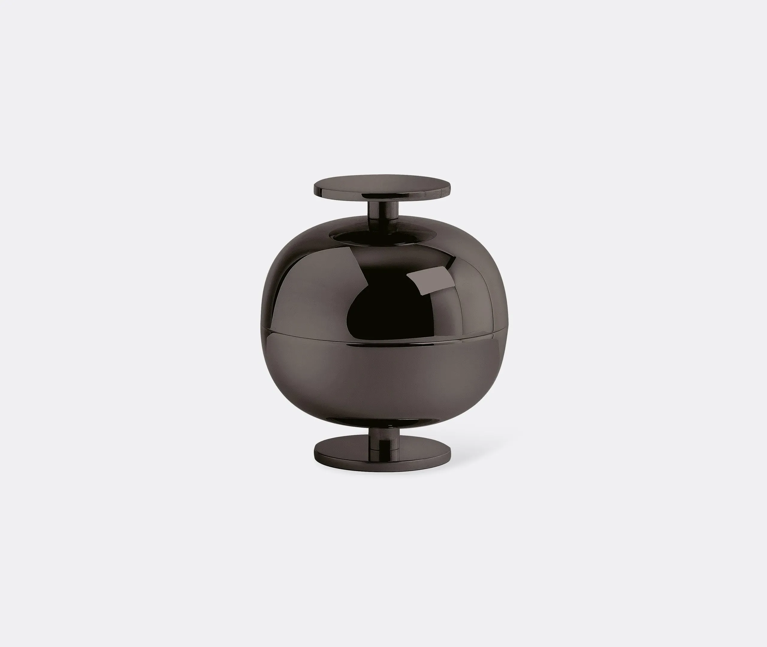 Small Centrepiece with Dual Bowls - Black, Steel image
