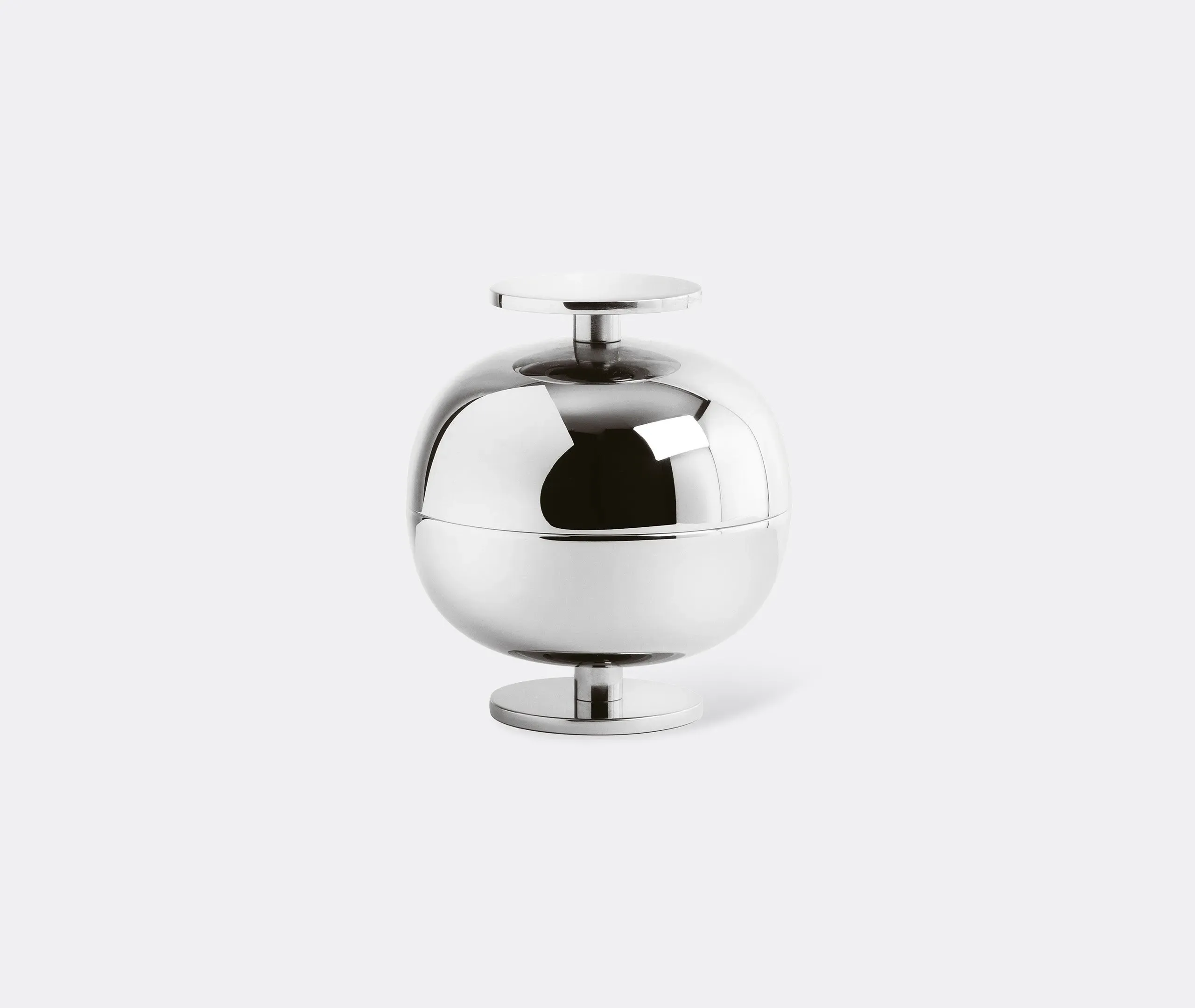 Small Centrepiece with Dual Bowls - Silver, Steel
