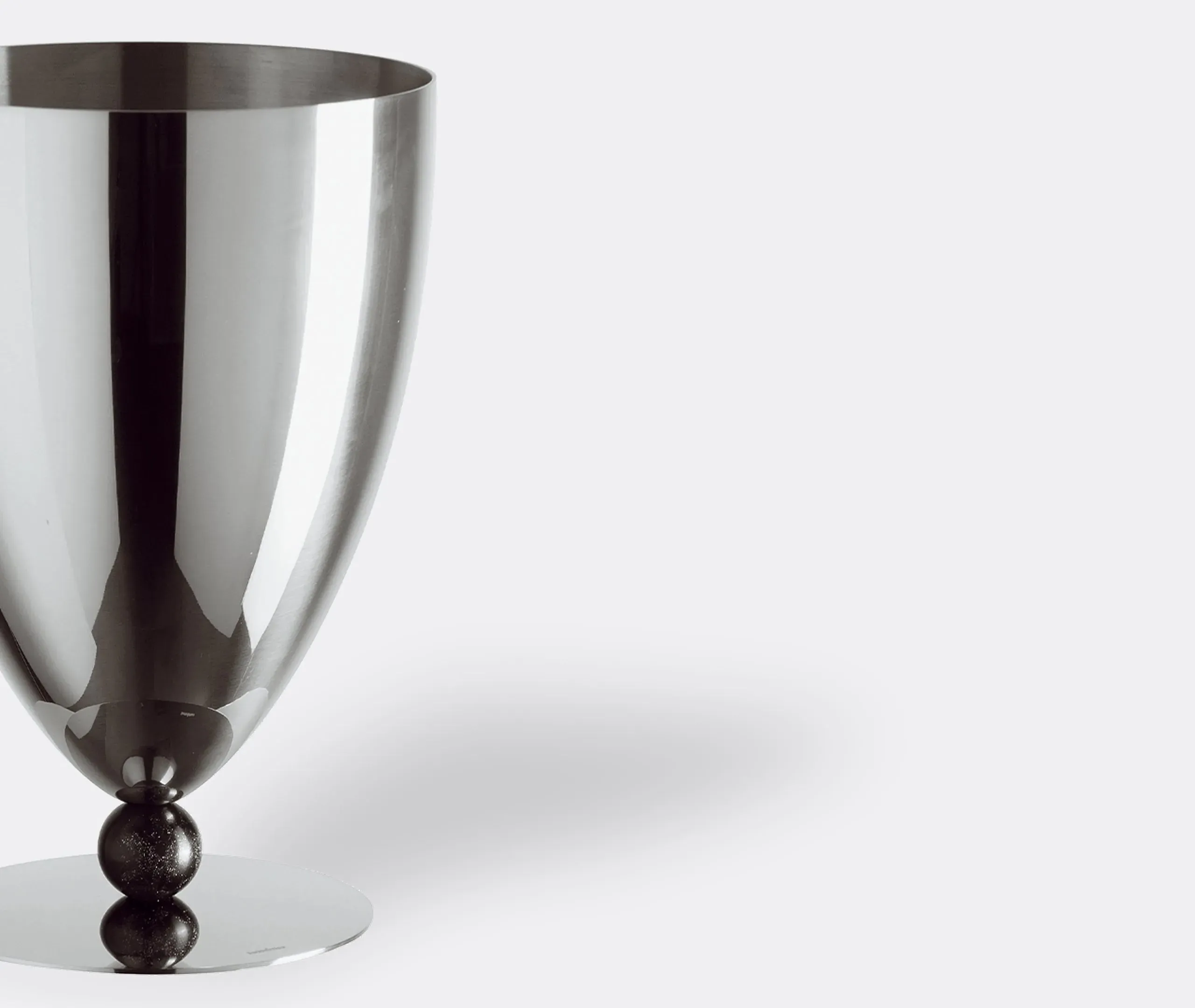 Wine Cooler with Resin Details - Silver Steel