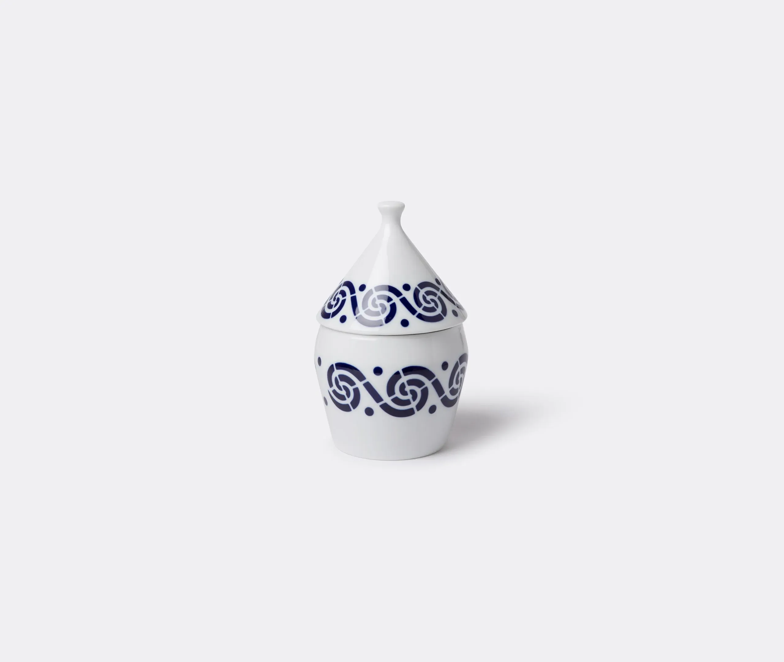 2-Piece Serving Vessel with Lid - Blue, Porcelain image