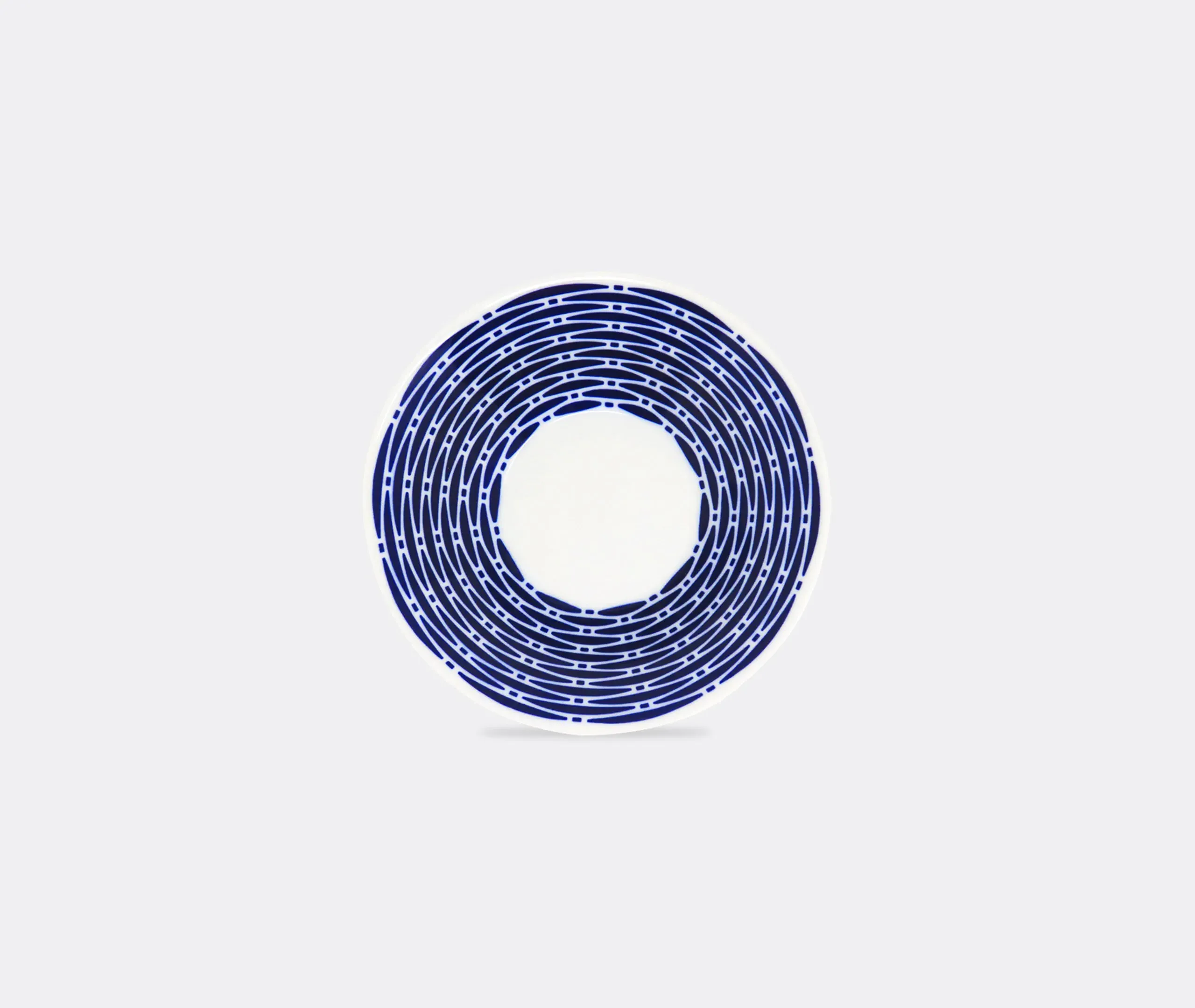 20-Piece Dinner Set with Basket Pattern - Blue