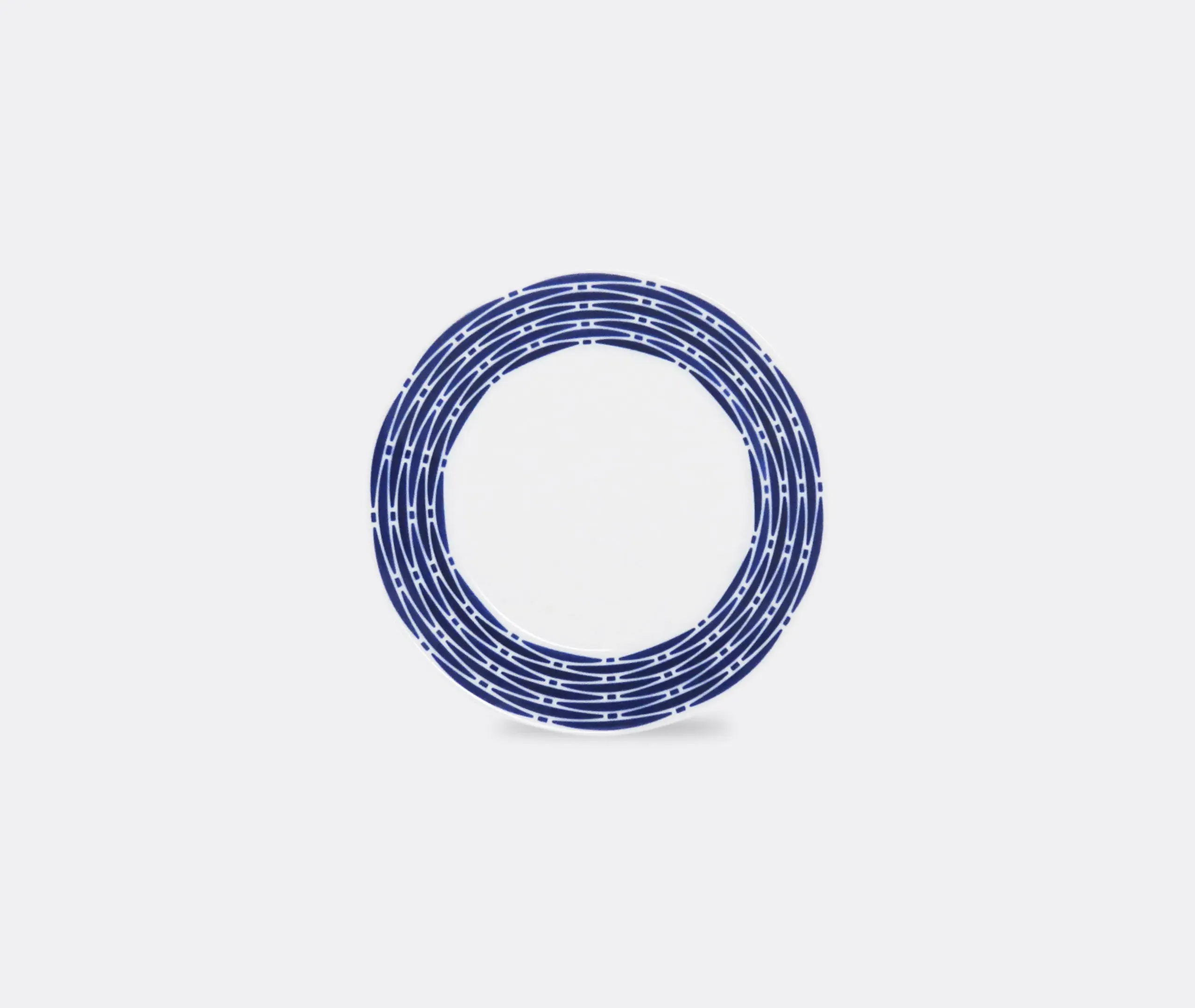 20-Piece Dinner Set with Basket Pattern - Blue