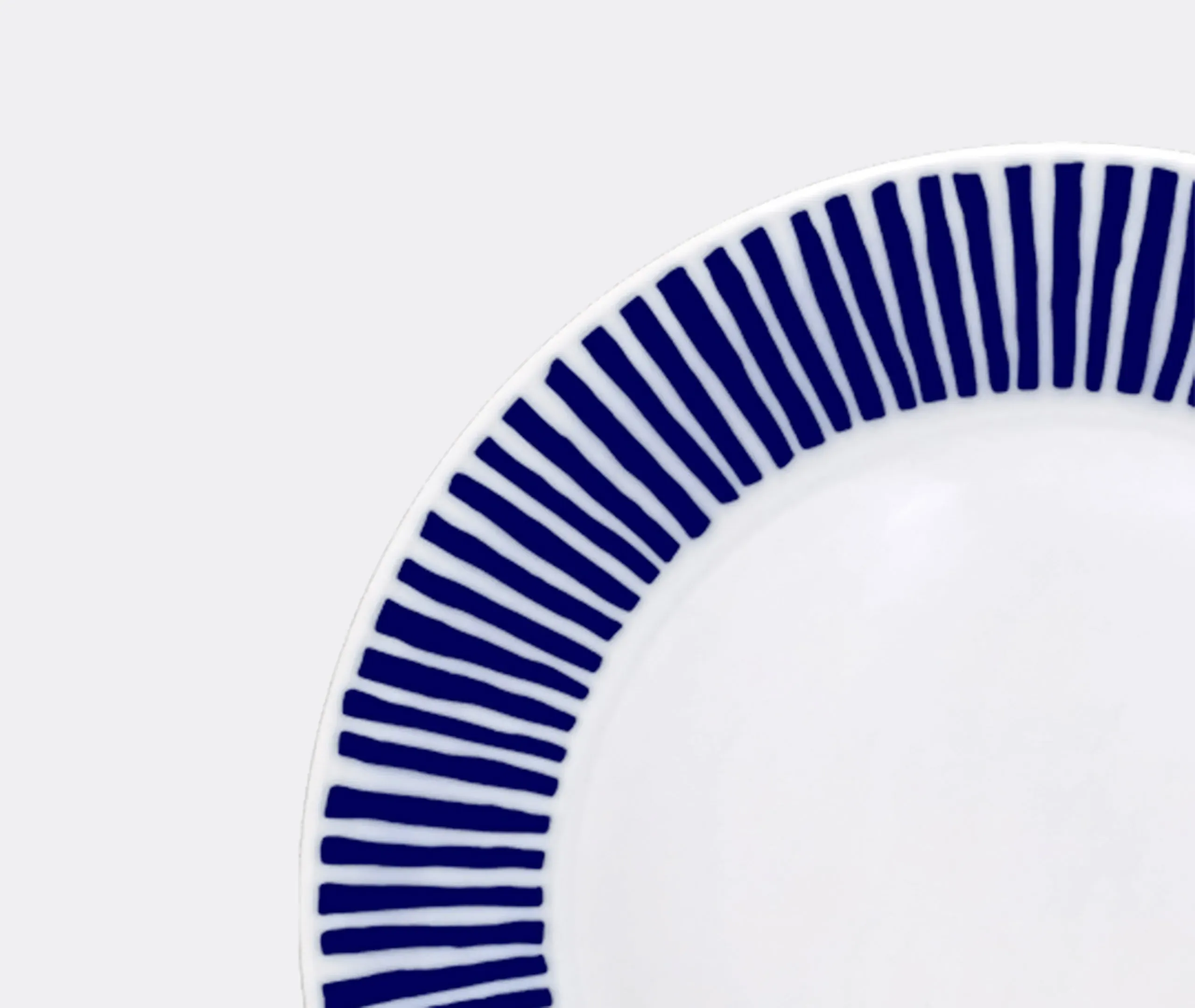 6-Piece Flat Plate Set - Blue, Porcelain