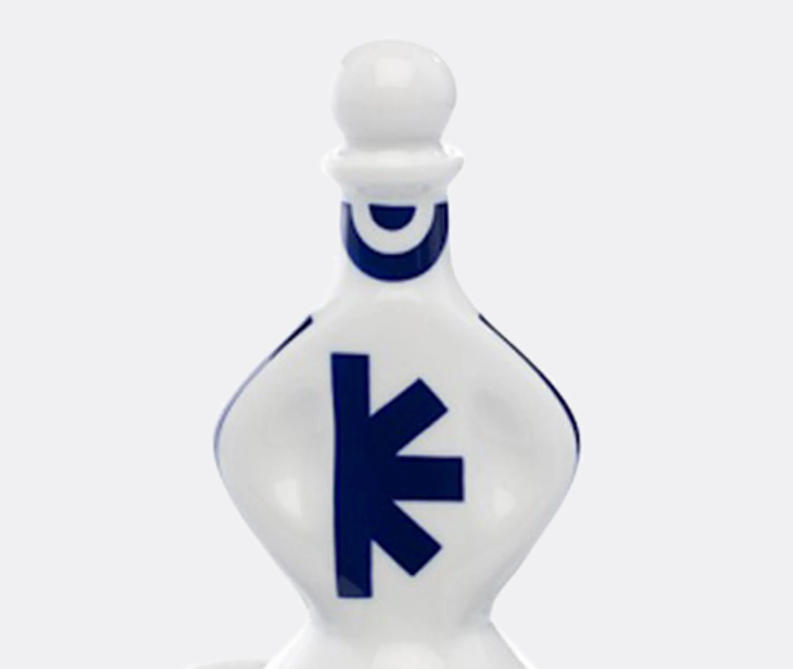 7-Piece Liquor Set with Tray - Blue, Porcelain