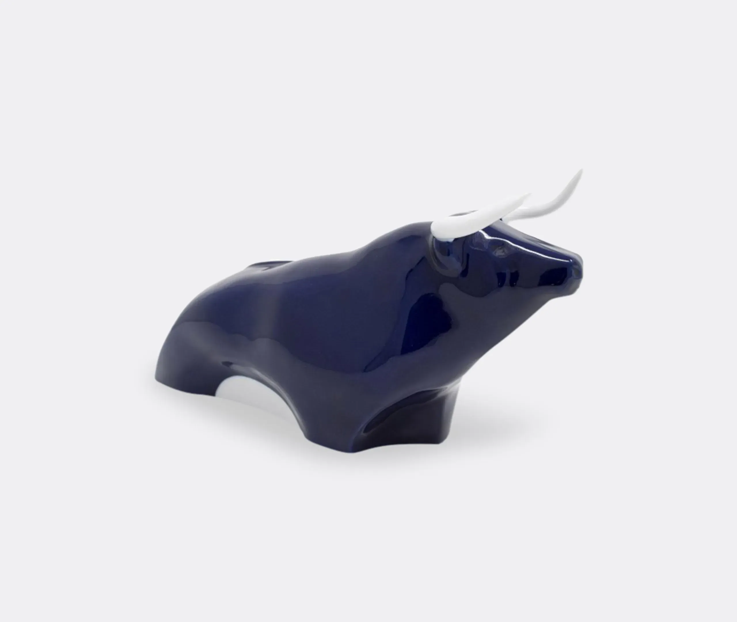 Bull Ceramic Figure - Blue, Porcelain image