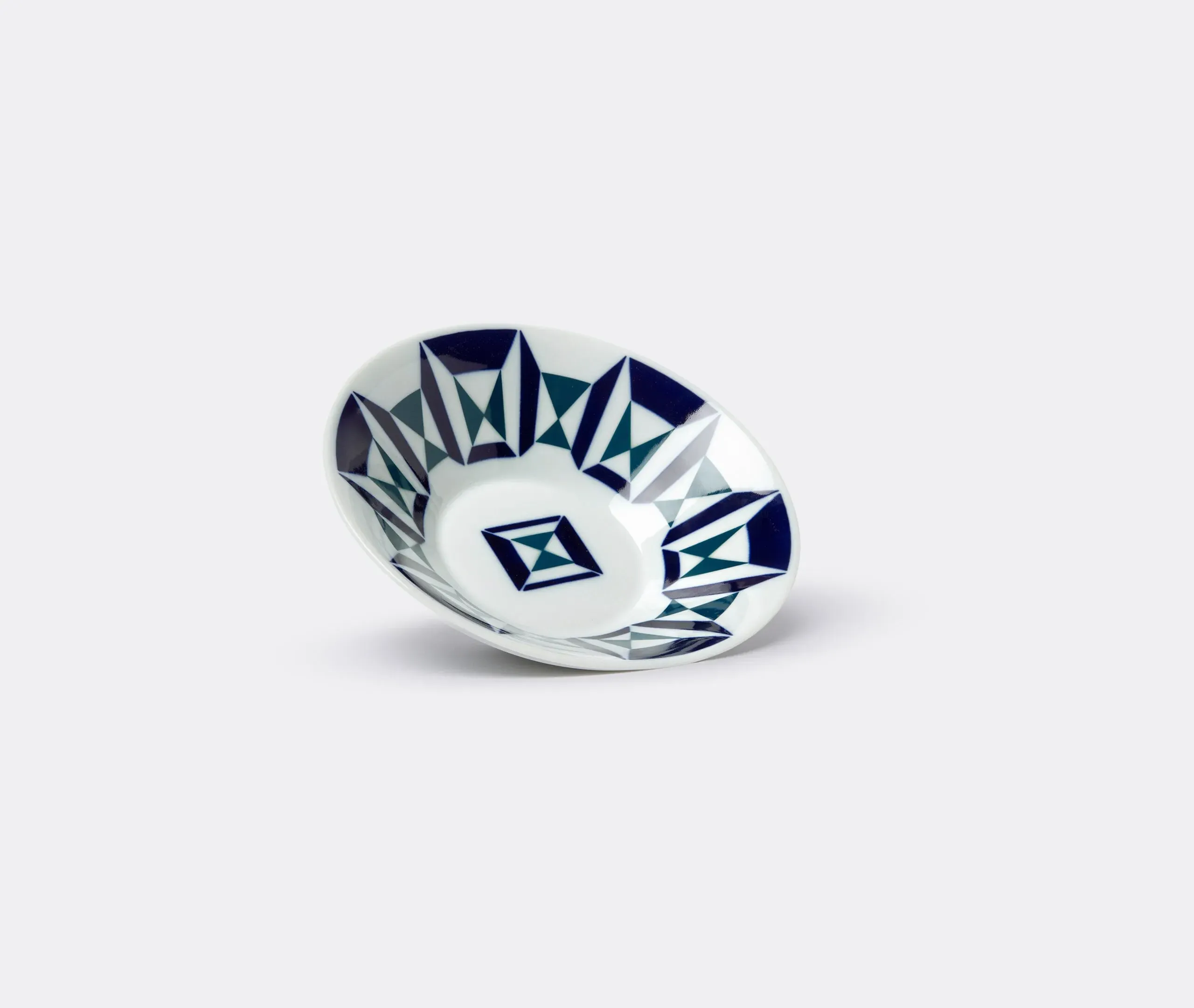 Deep Plate Monférico Pattern - Blue, Porcelain