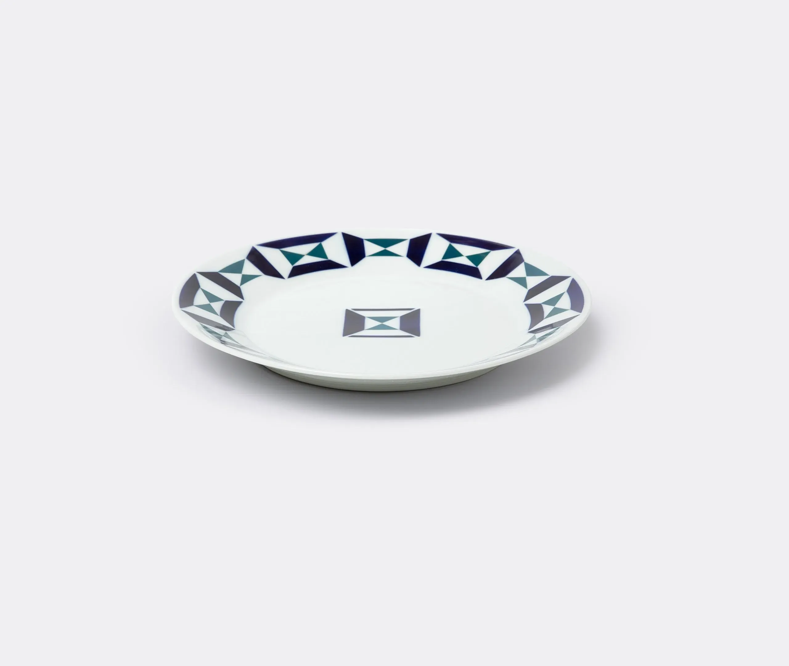 Flat Plate Monférico Pattern - Blue, Porcelain