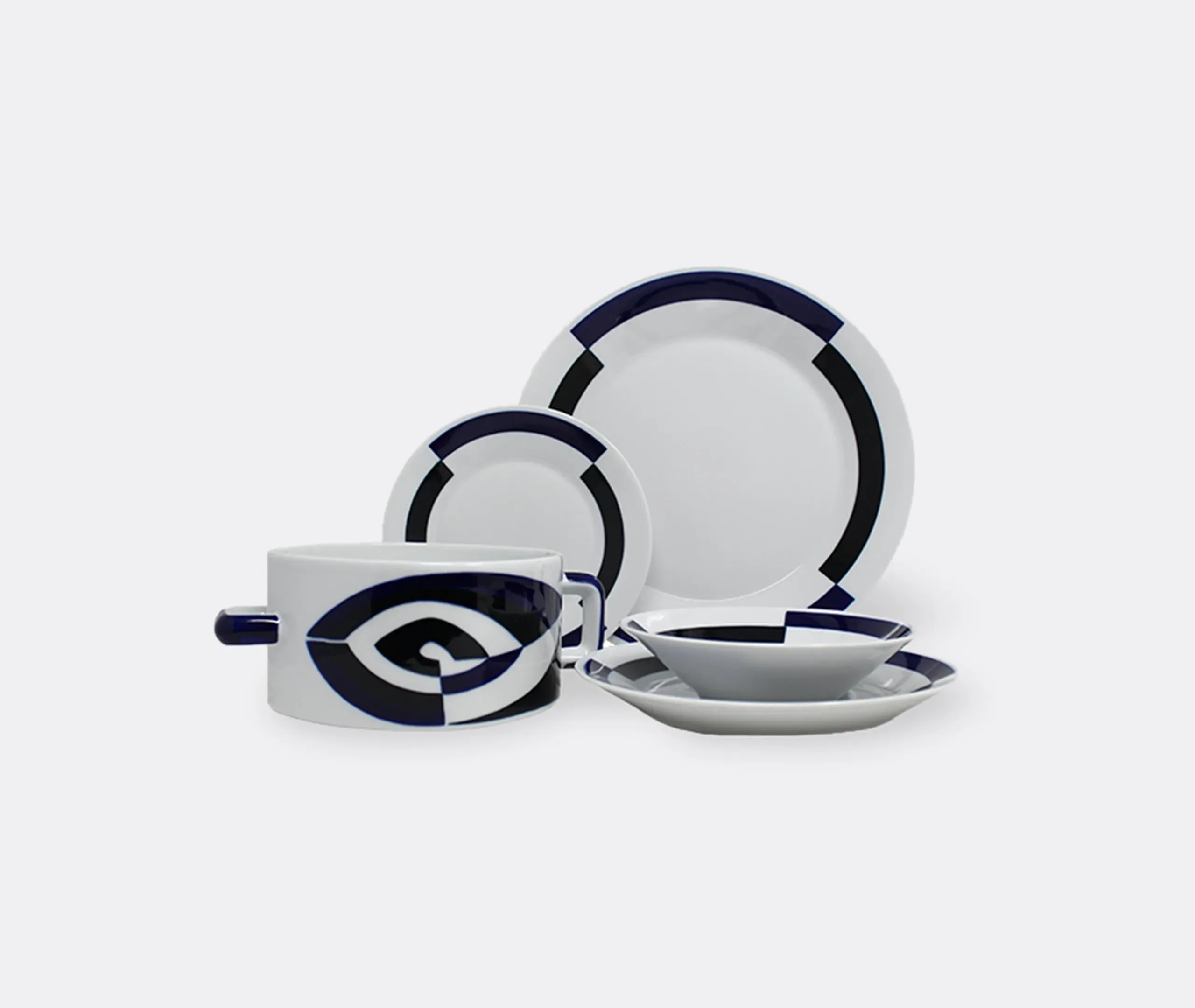 Sargadelos P 18-Piece Dinner Service - White, Ceramic image