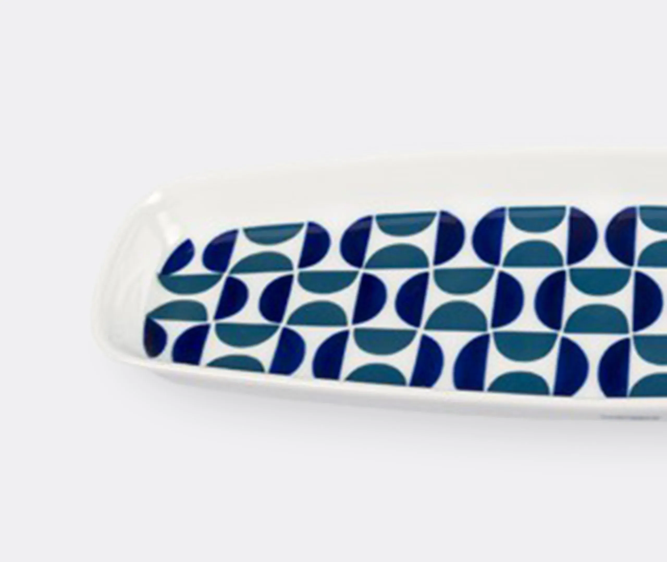 Serving Tray Labrys Pattern - Blue, Porcelain