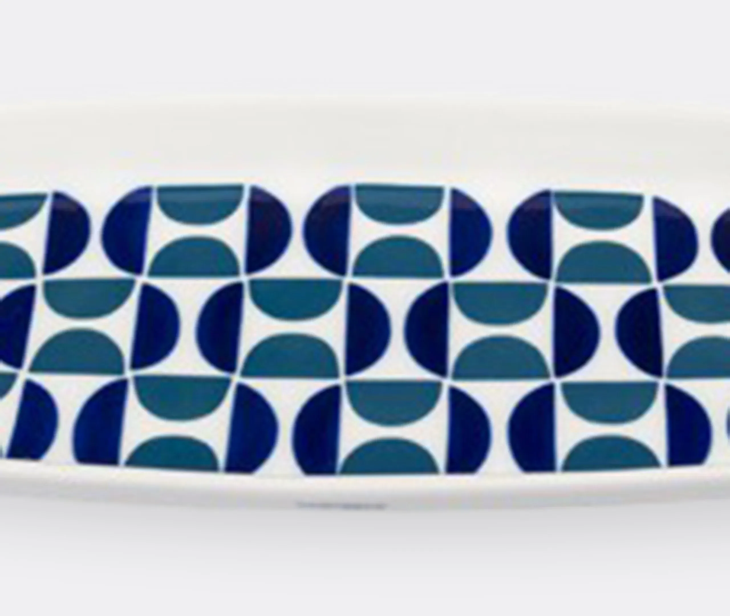 Serving Tray Labrys Pattern - Blue, Porcelain