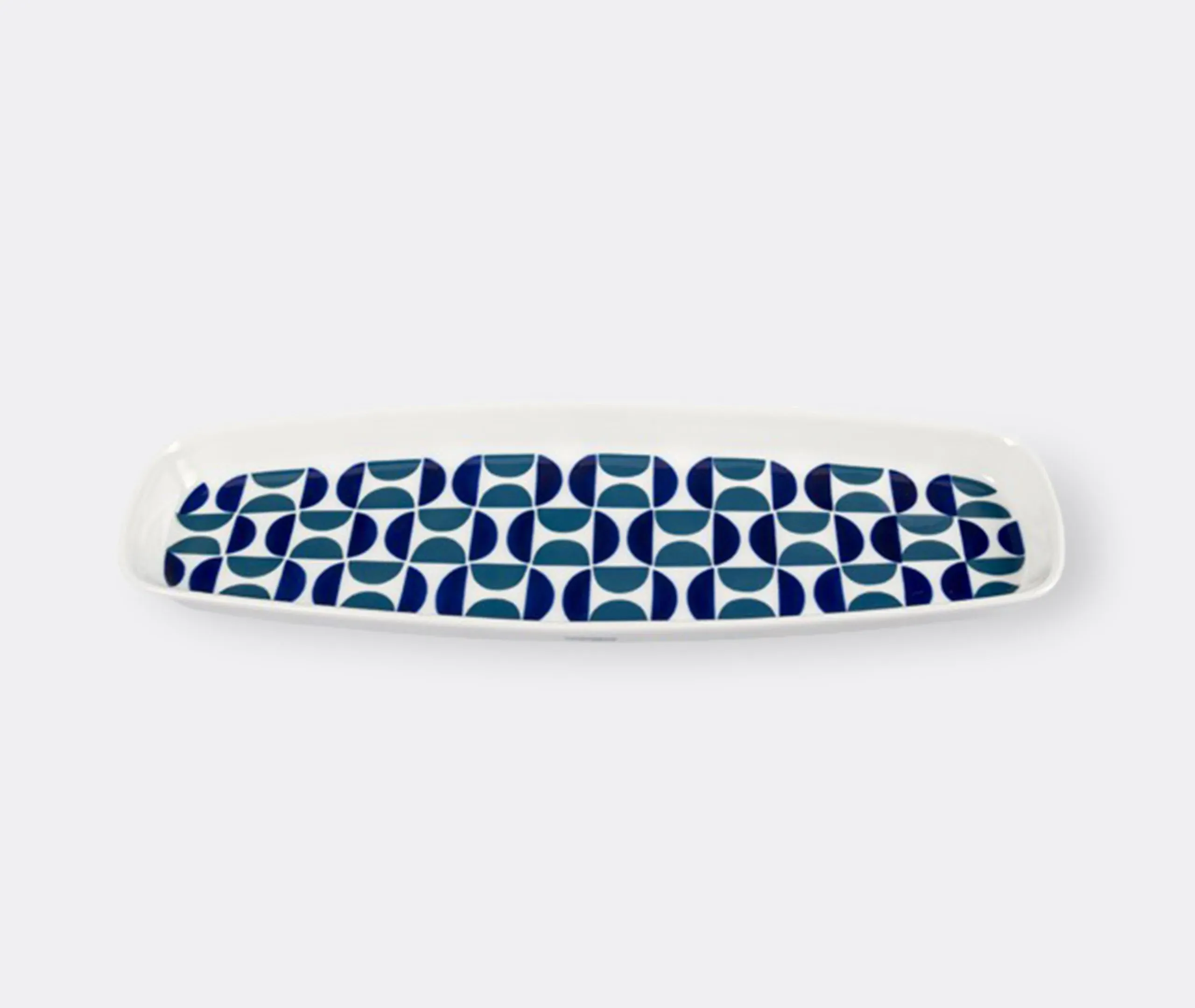 Serving Tray Labrys Pattern - Blue, Porcelain