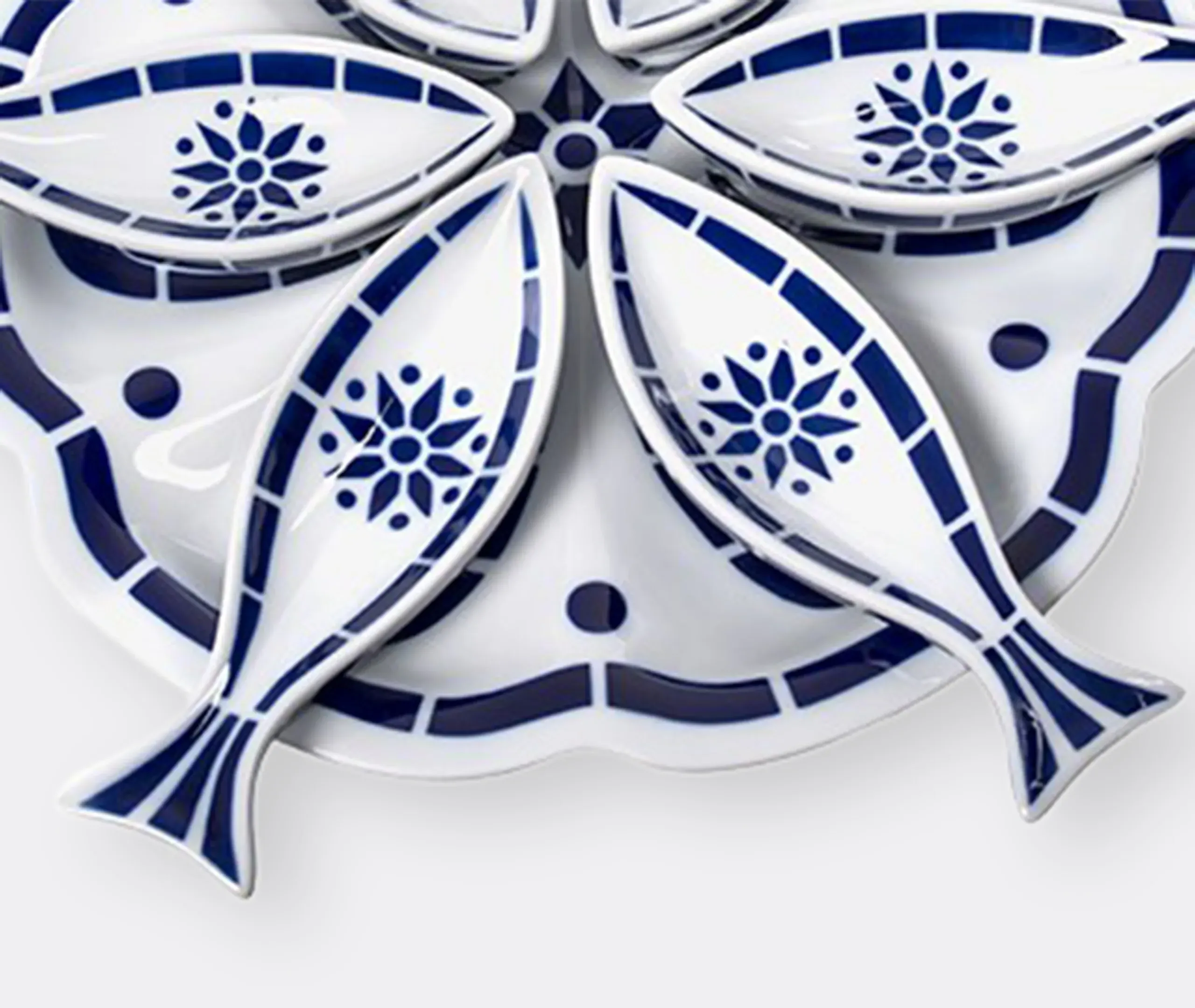 Tapas Peixe Serving Set - Blue, Porcelain alternate view