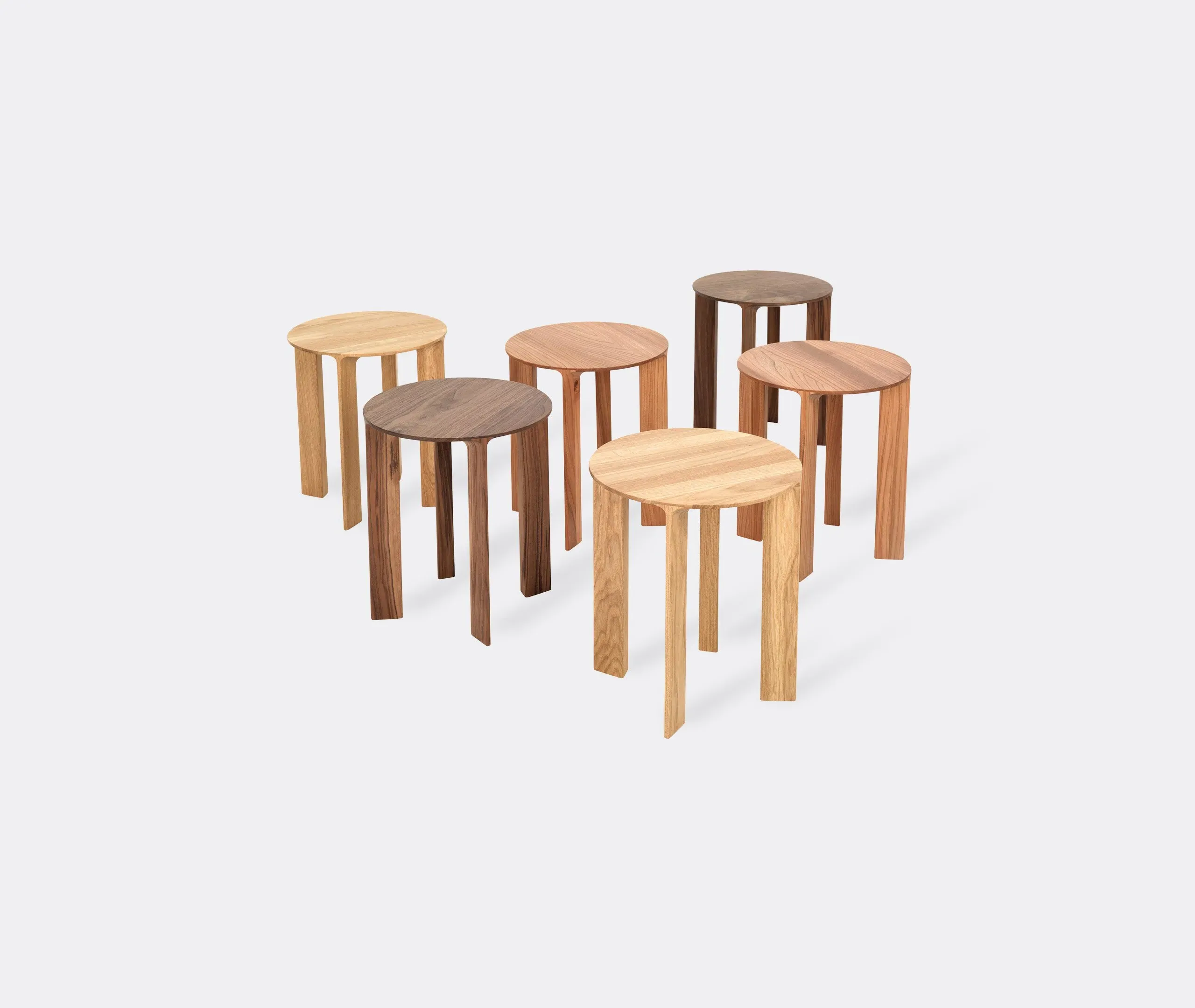 4-Leg Stool - Oak, Solid Wood