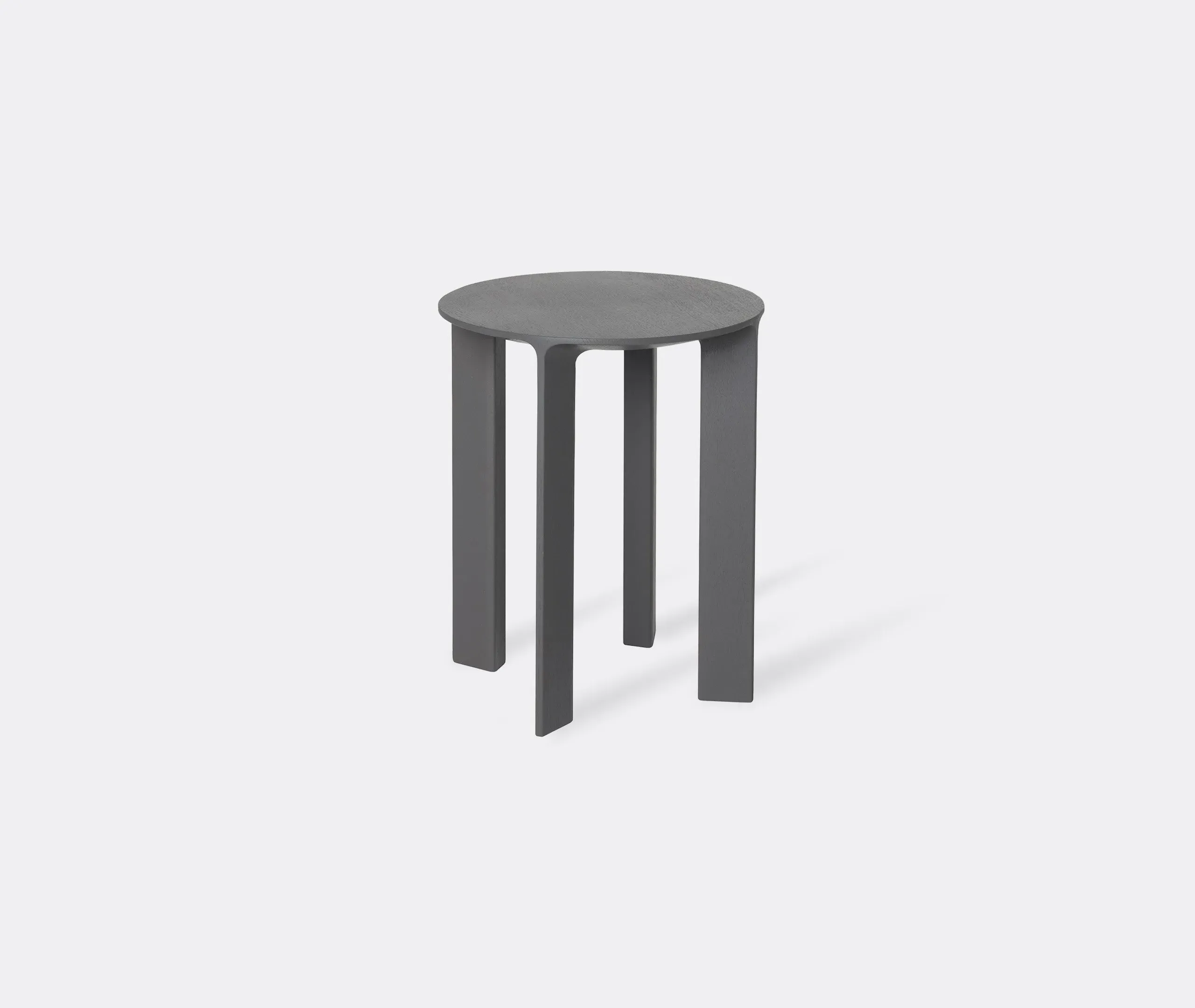 4-Leg Stool with Matte Finish - Granite, Wood
