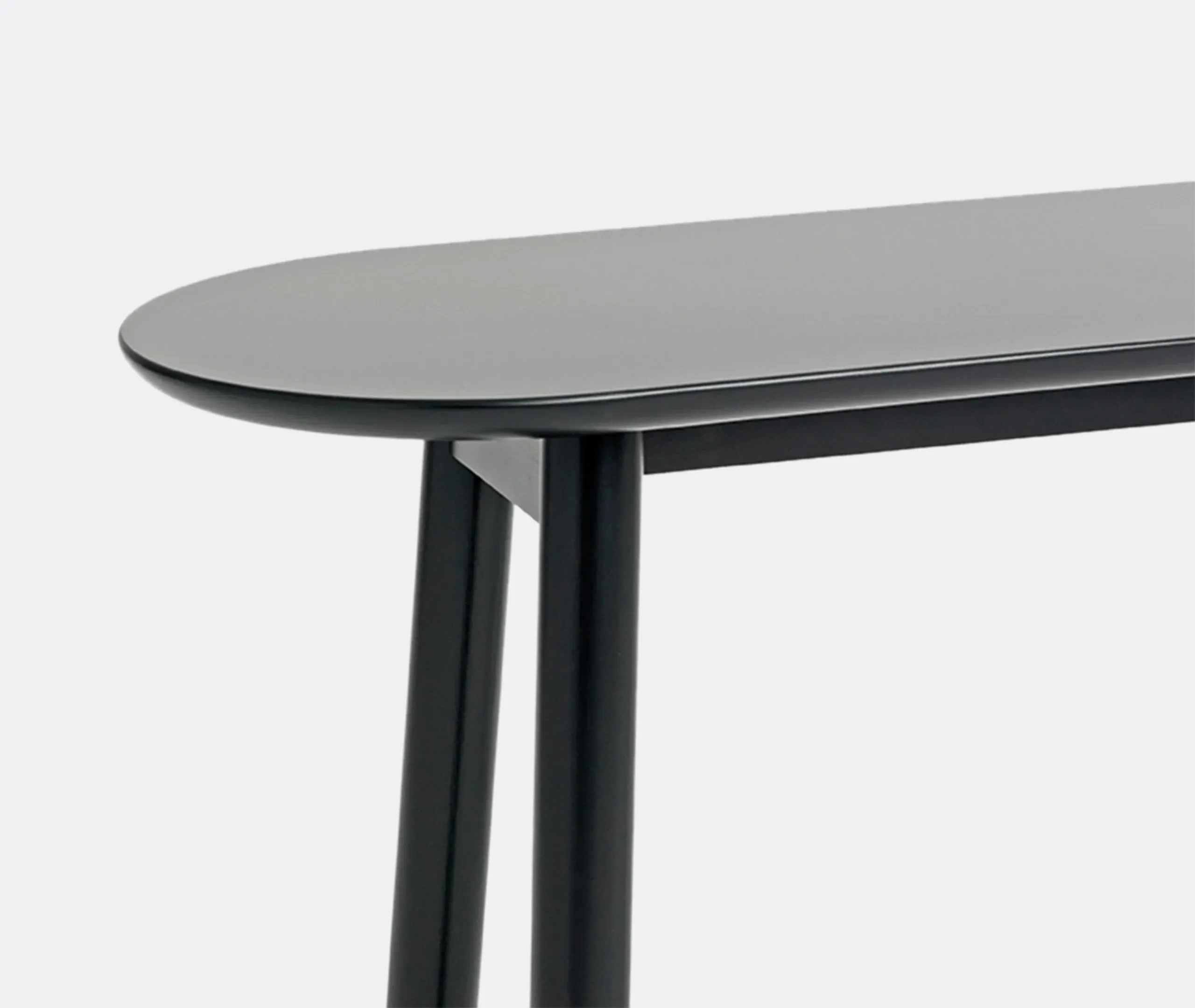 Bench with Storage - Black, Solid Wood