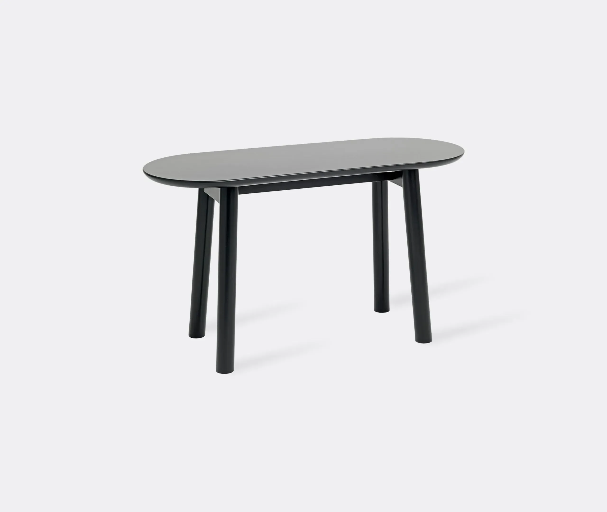 Bench with Storage - Black, Solid Wood image