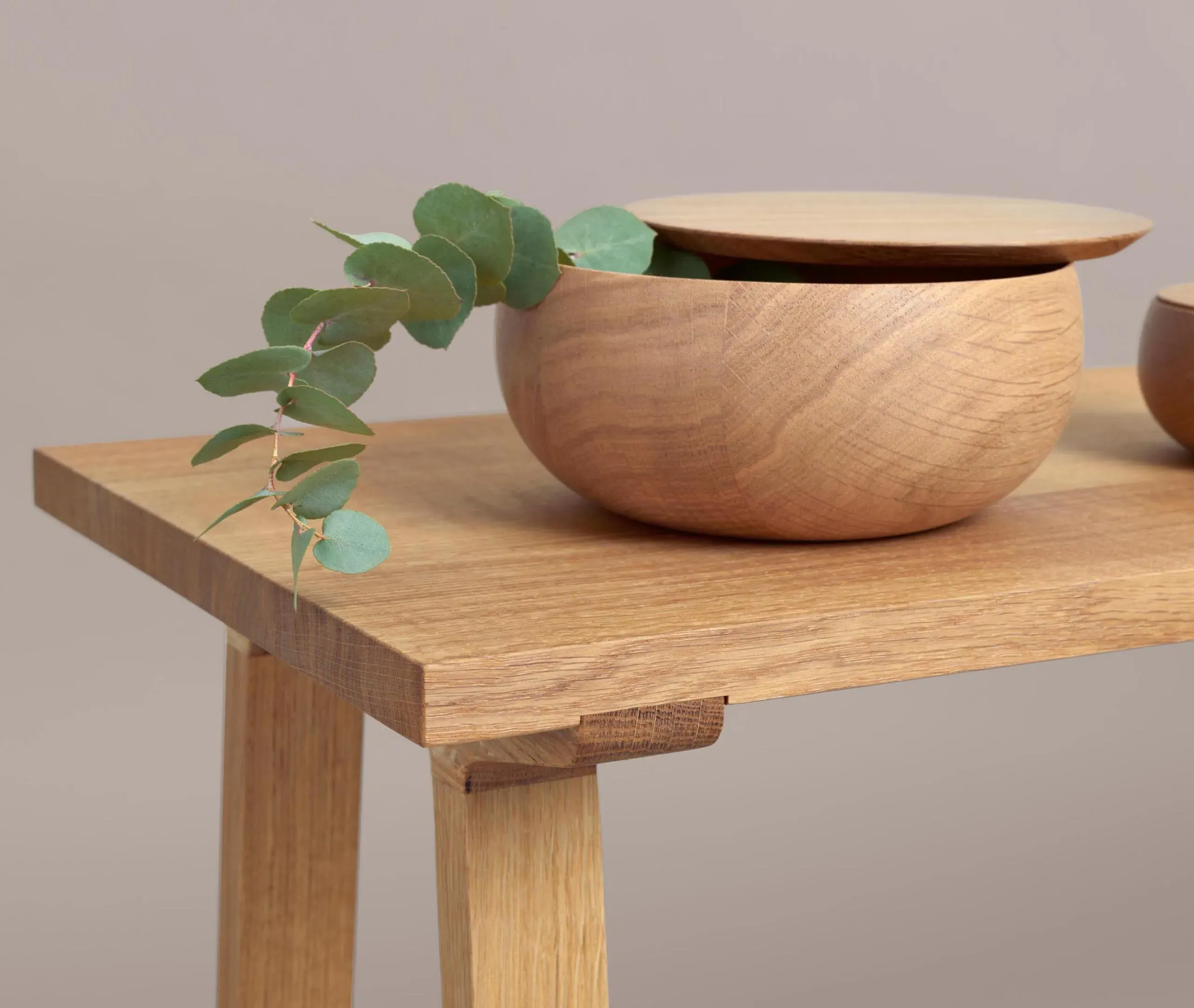 Bench with Storage - Oak, Solid Wood