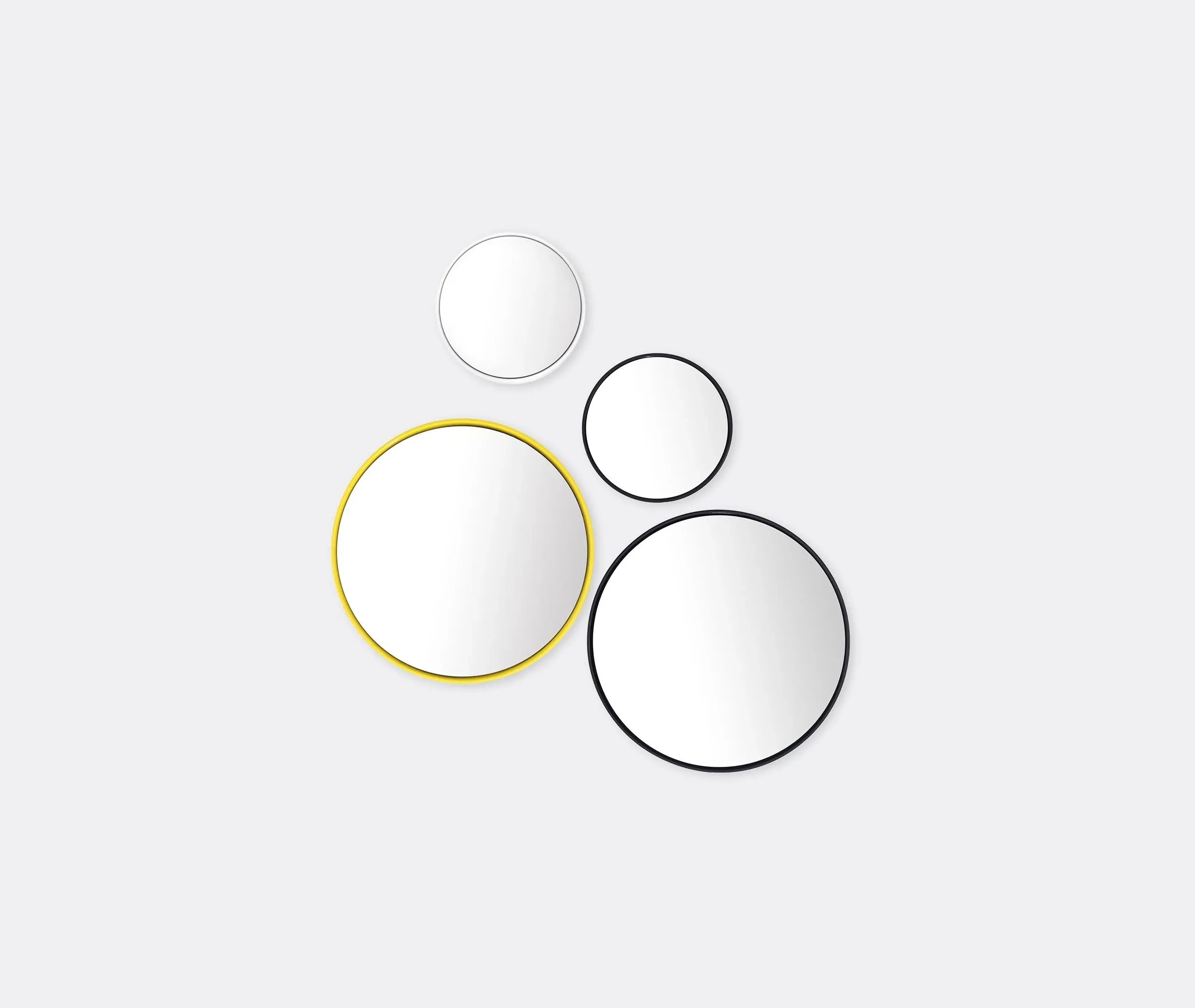 Bubble Round Mirror - Charcoal, Ceramic