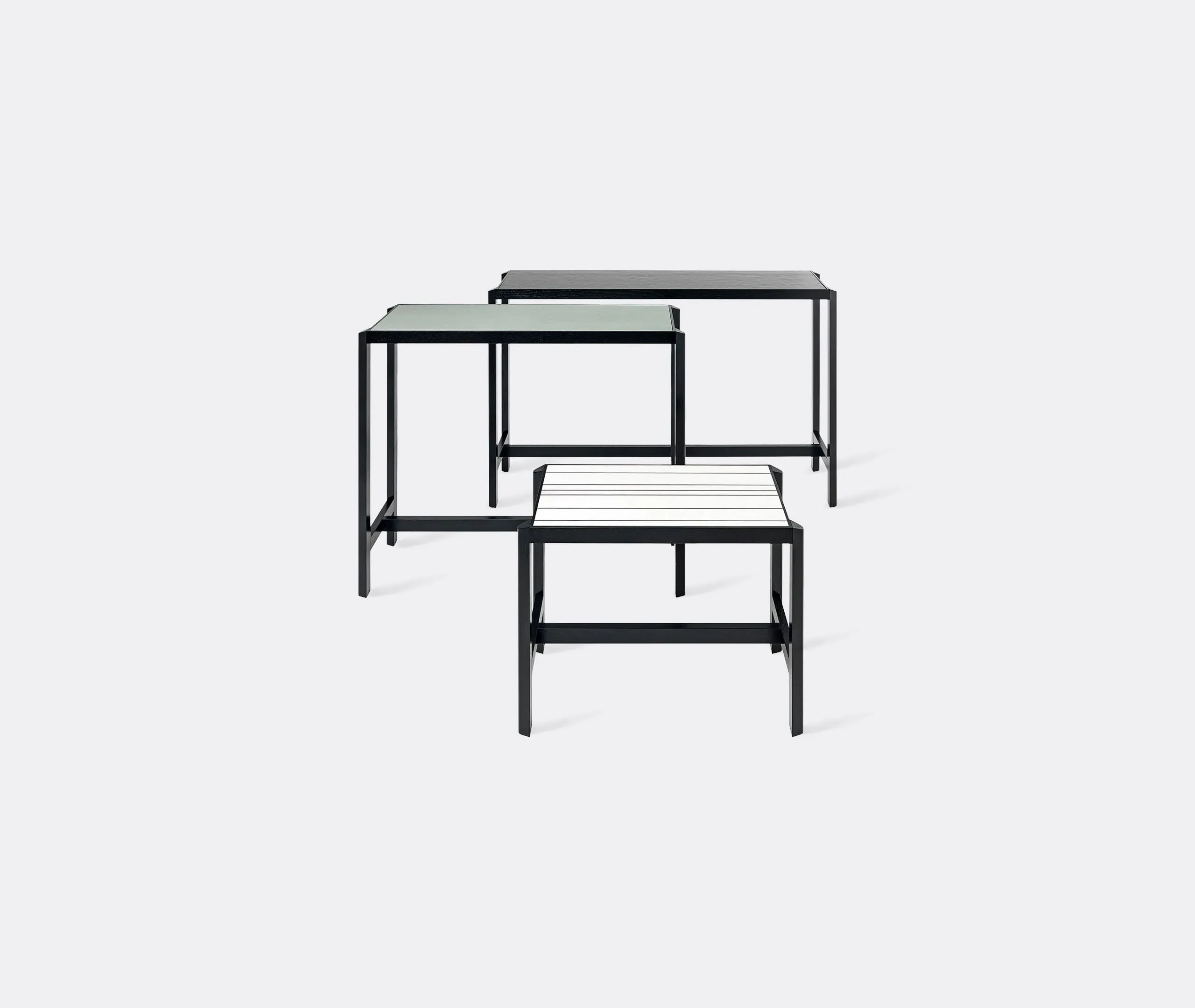 Console Table with Ceramic Tile - Sea Mist
